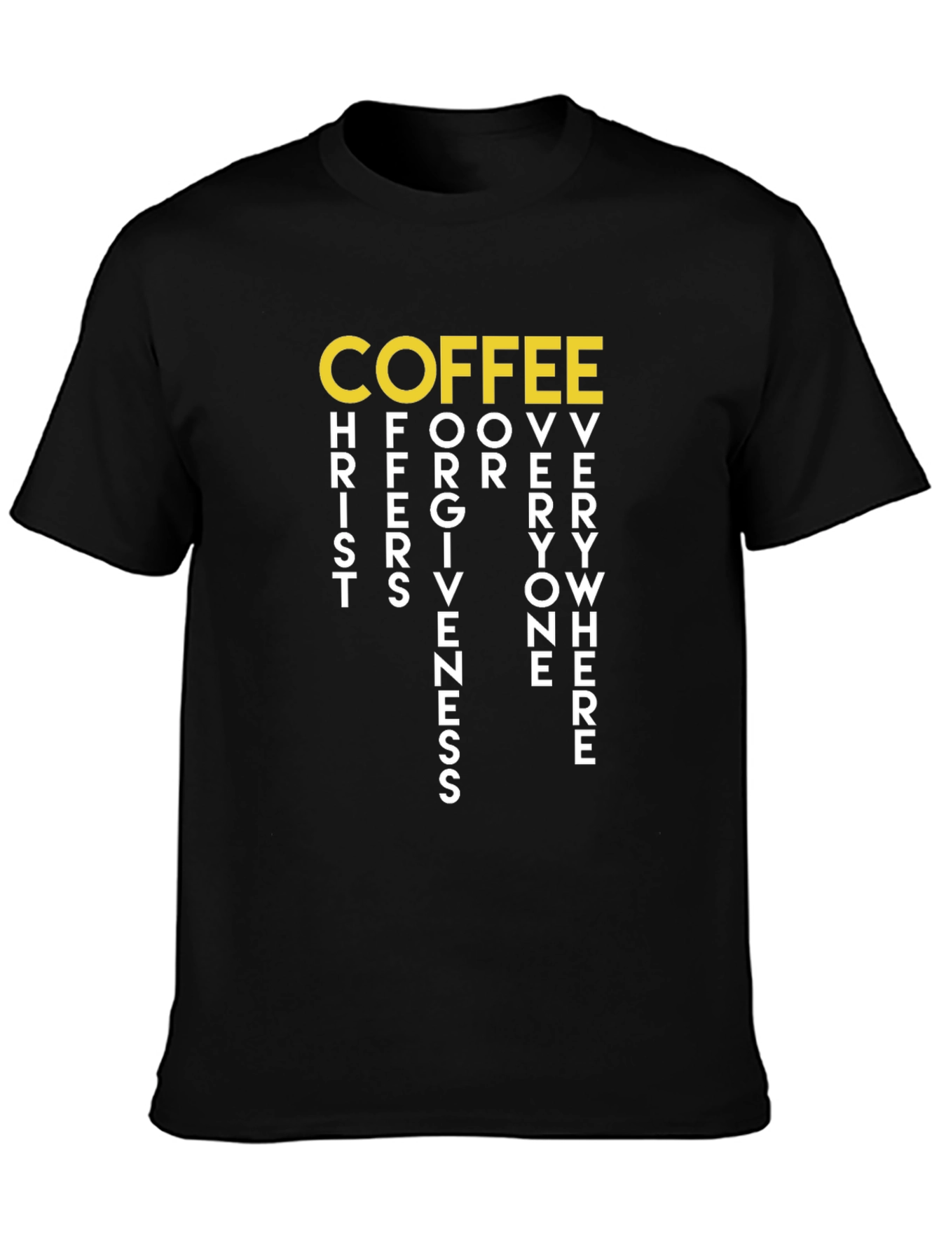 Coffee Christ Forgiveness T-Shirt - Unisex Crew Neck
