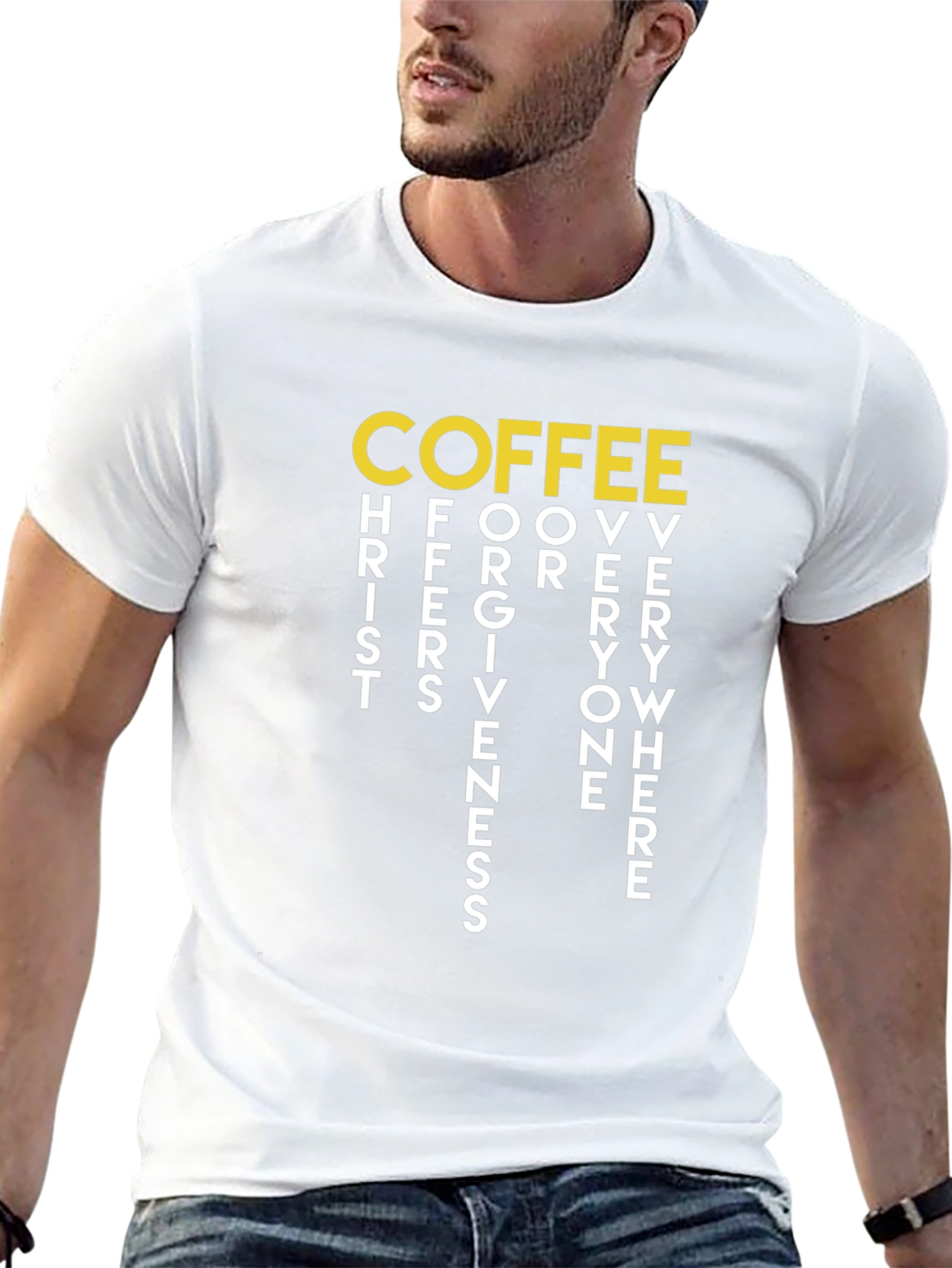 Coffee Christ Forgiveness T-Shirt - Unisex Crew Neck
