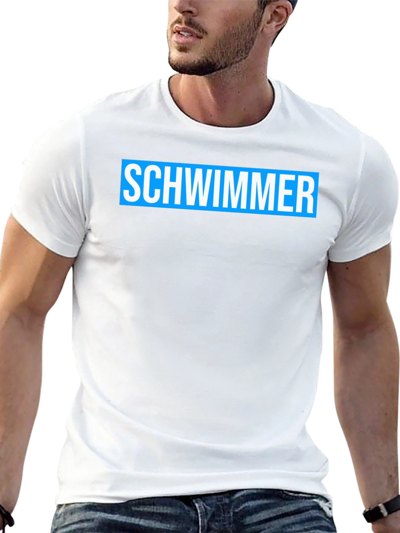 Schwimmer Graphic Tee - Black Cotton T-Shirt