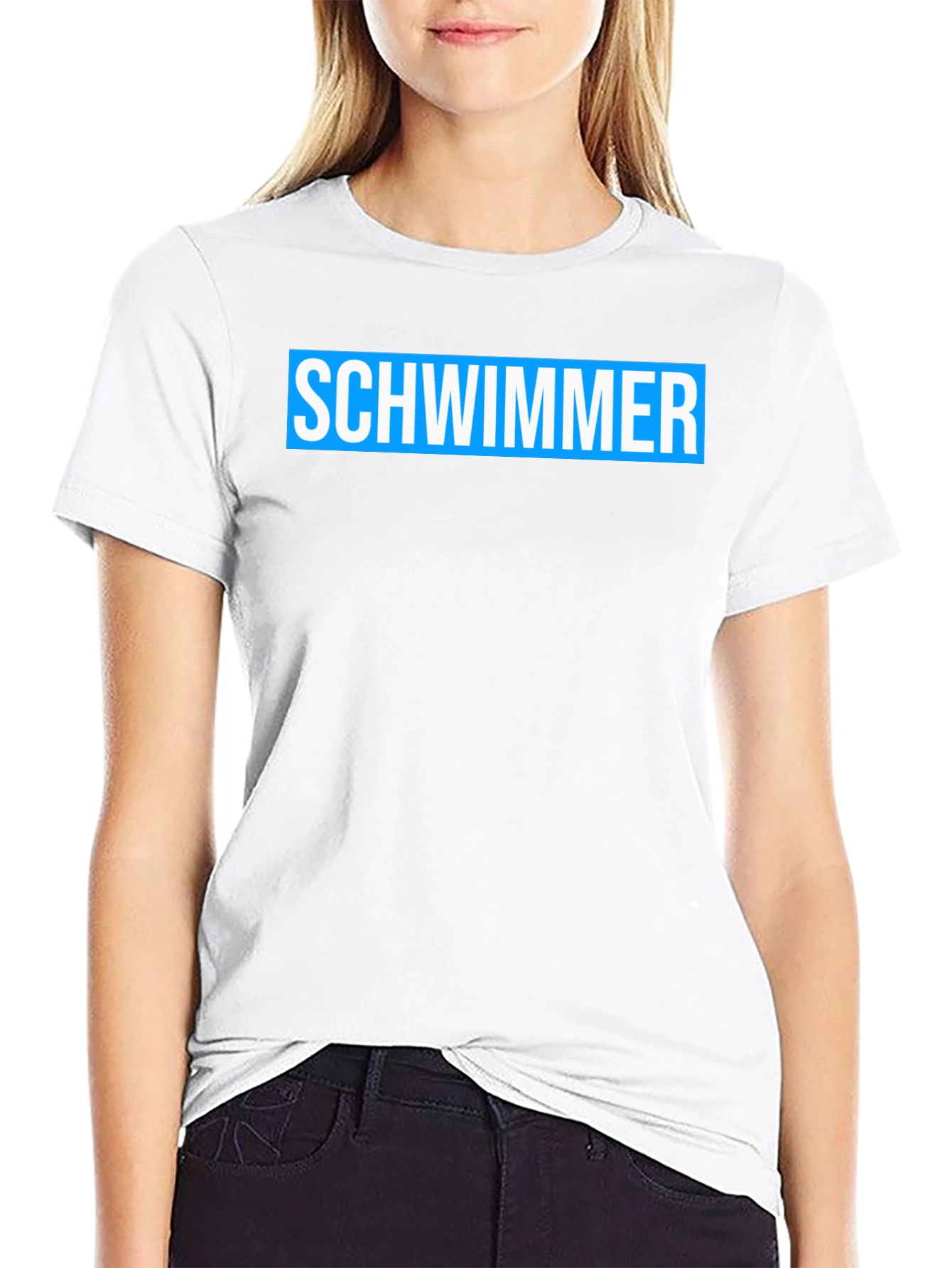 Schwimmer Graphic Tee - Black Cotton T-Shirt