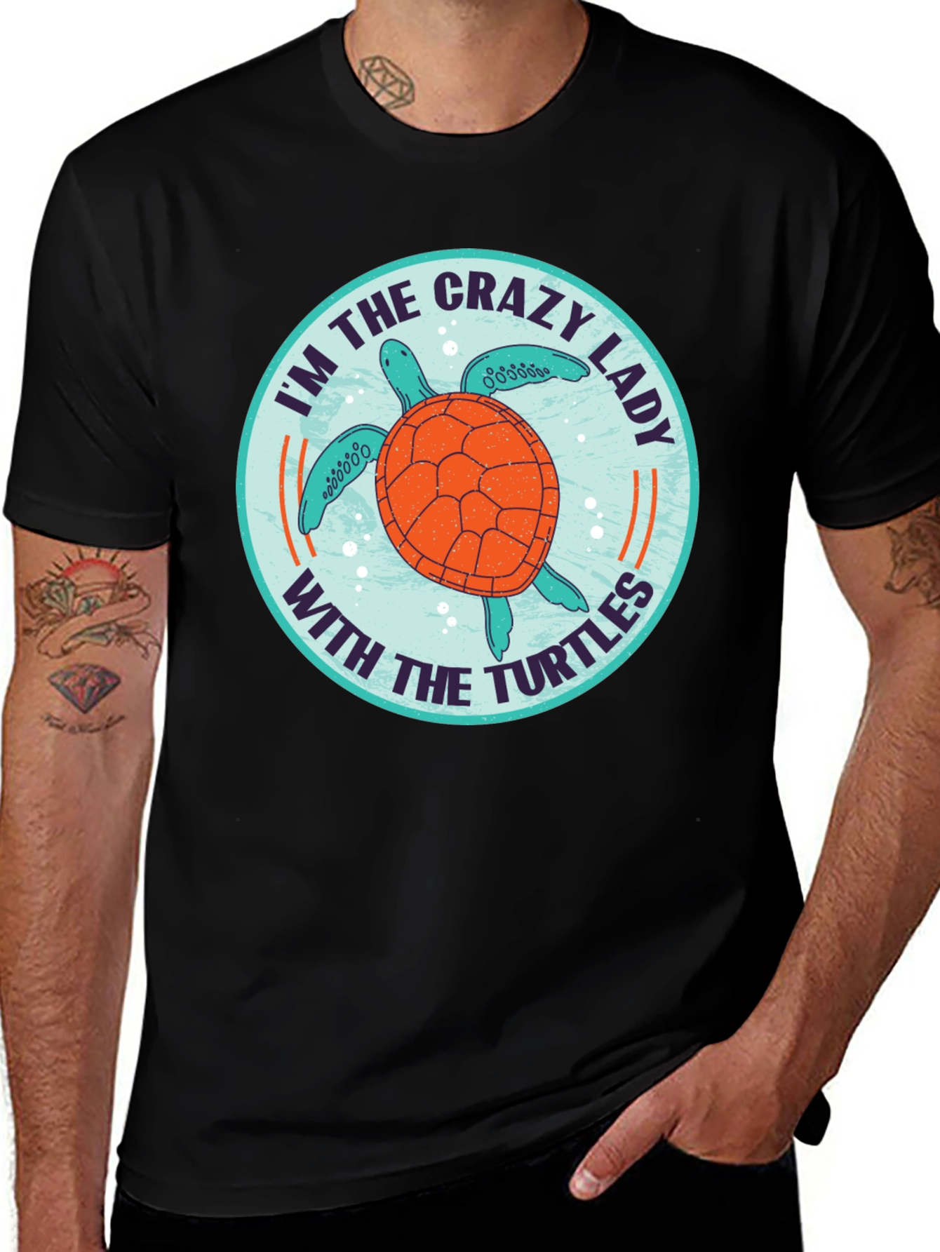 Crazy Lady With the Turtles T-Shirt