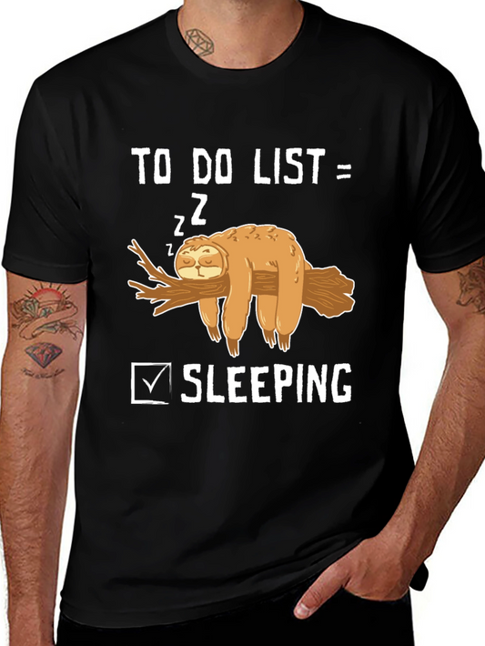 Funny Sloth To-Do List Sleeping T-Shirt