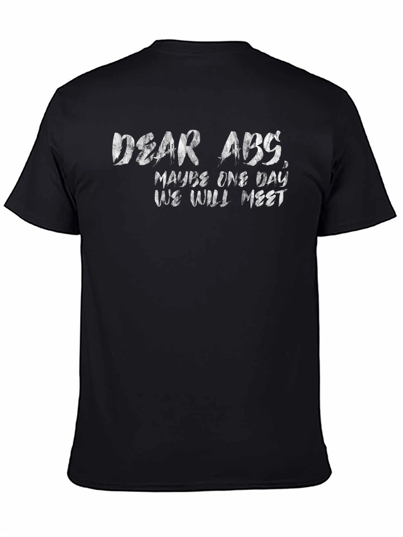 Dear Abs Funny Graphic T-Shirt - Black
