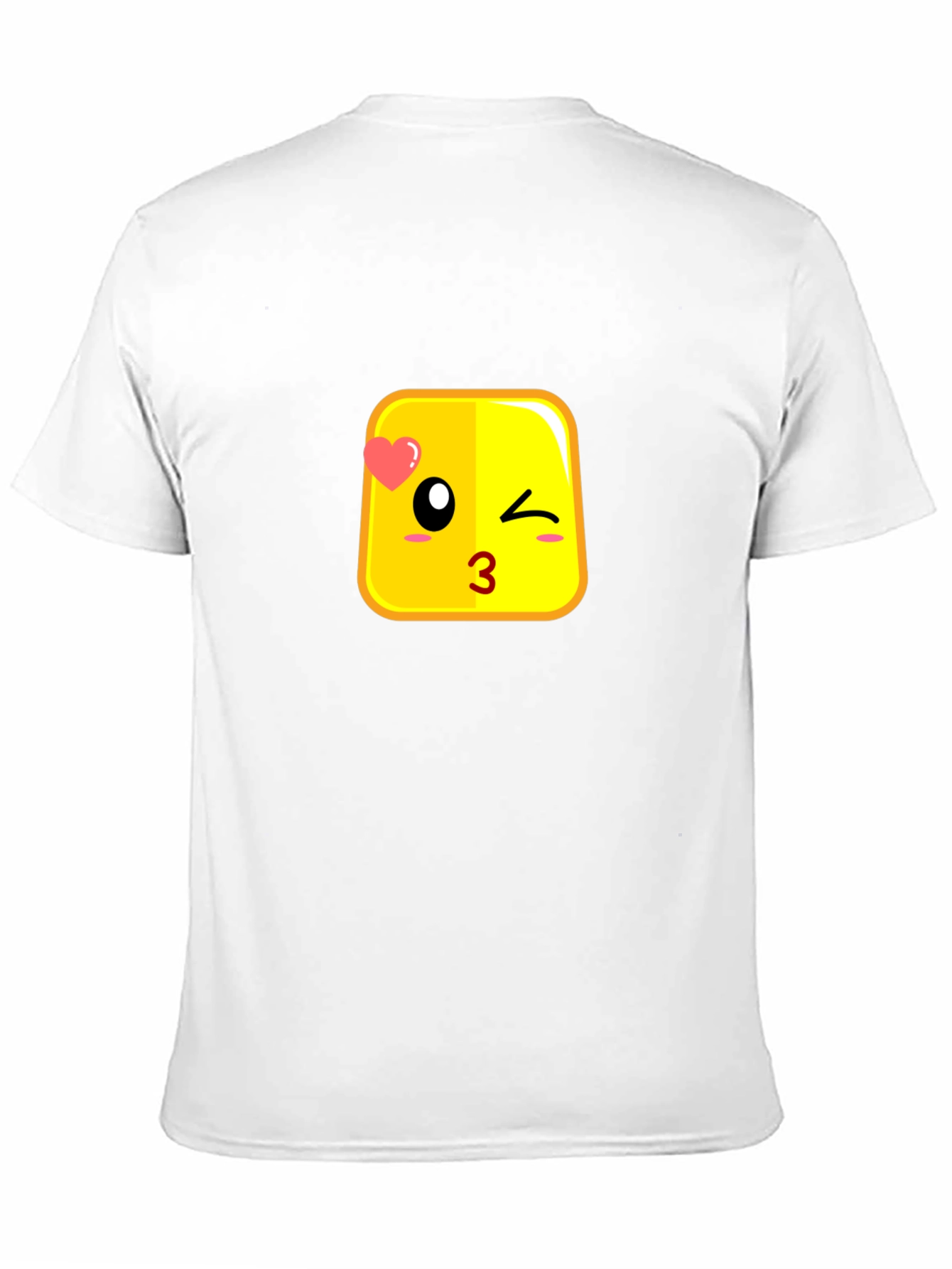 Emoji Kiss Face Black T-Shirt