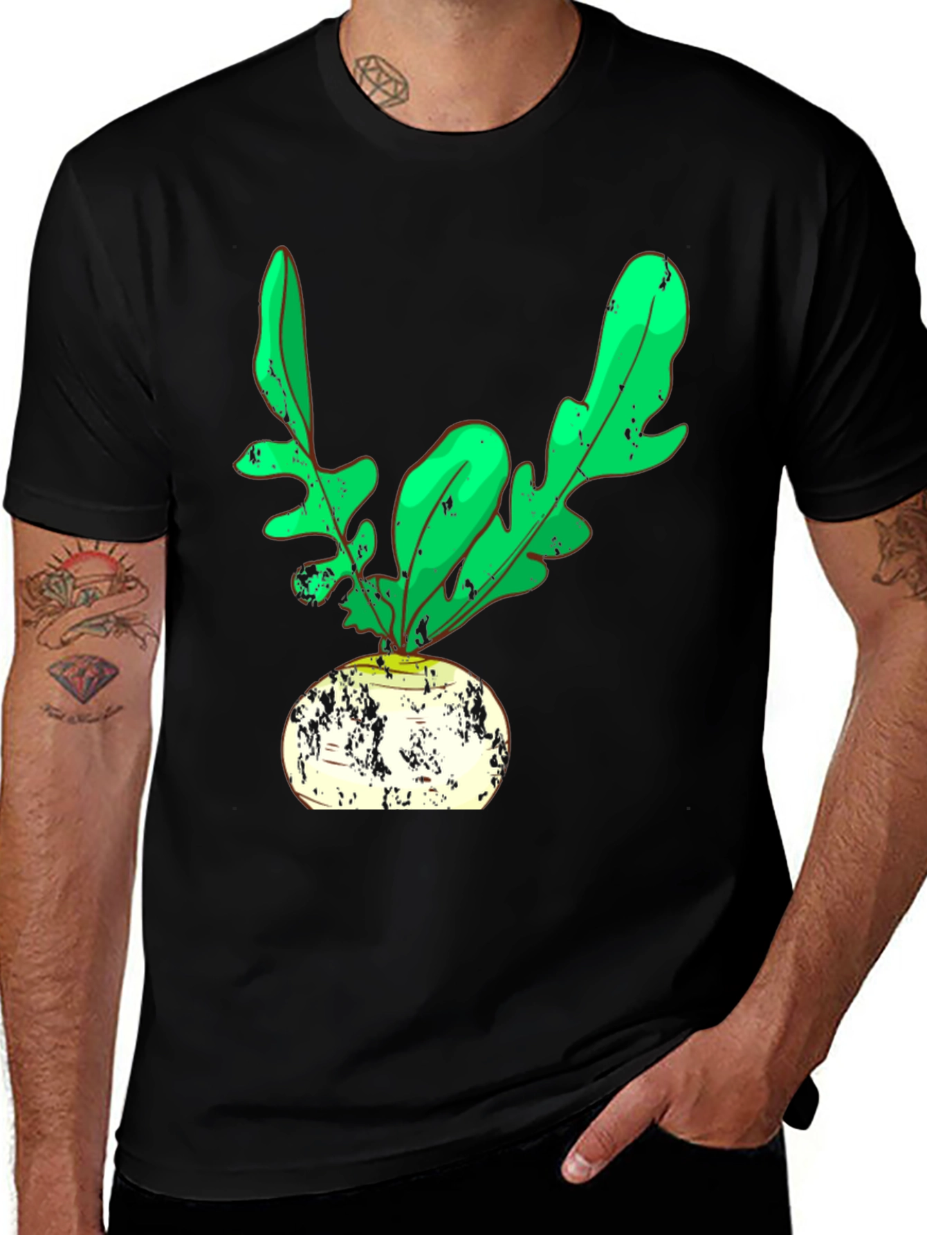 Radish Graphic Tee - Cool Vegetable Shirt