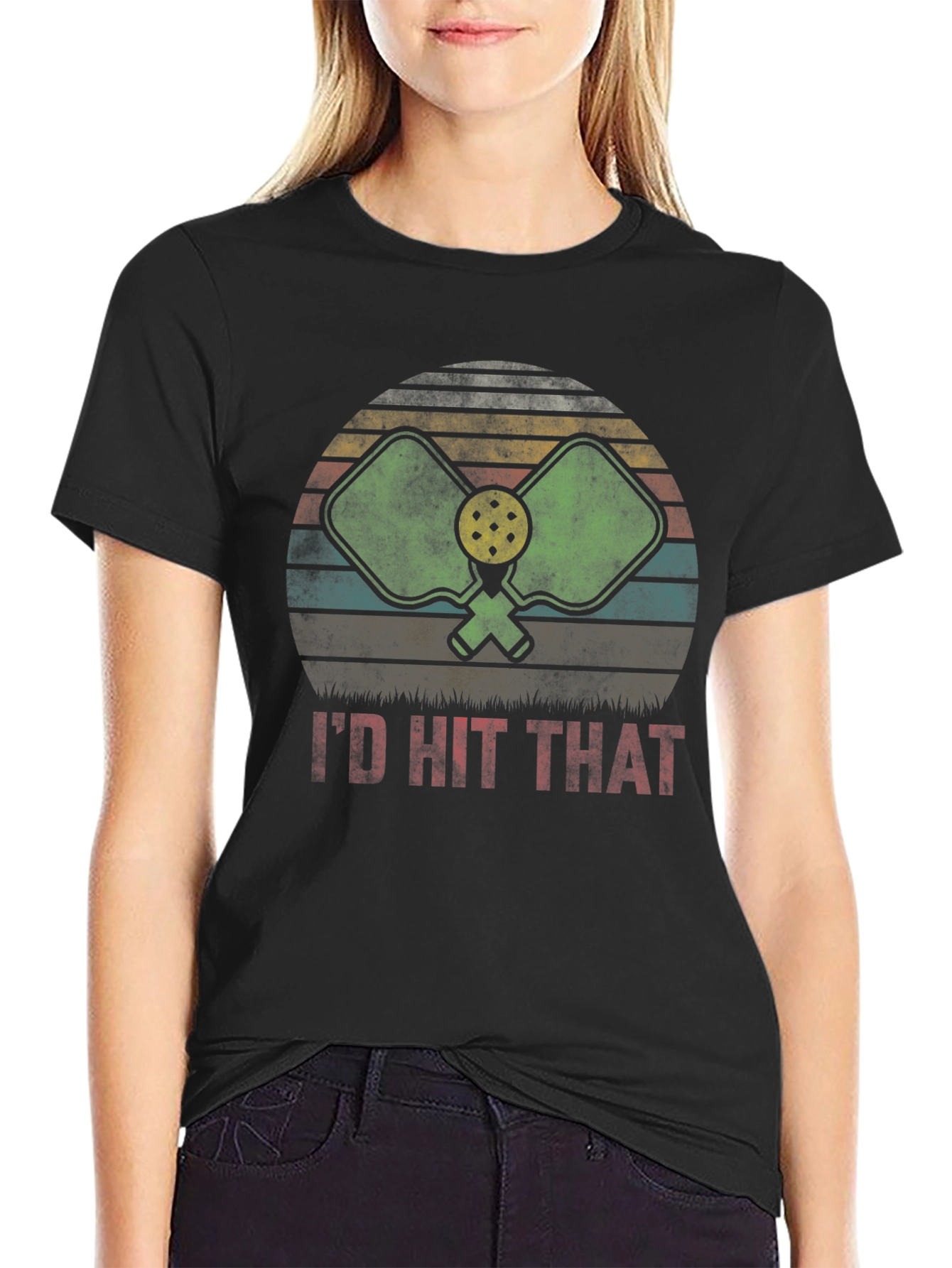 Id Hit That Pickleball T-Shirt Retro Graphic Tee
