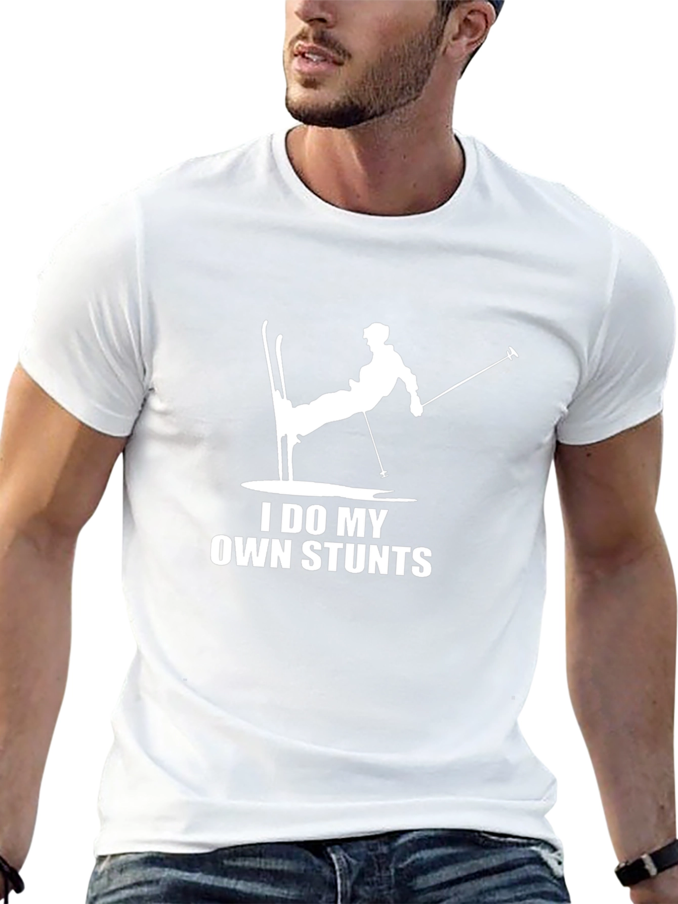 I Do My Own Stunts Skiing T-Shirt