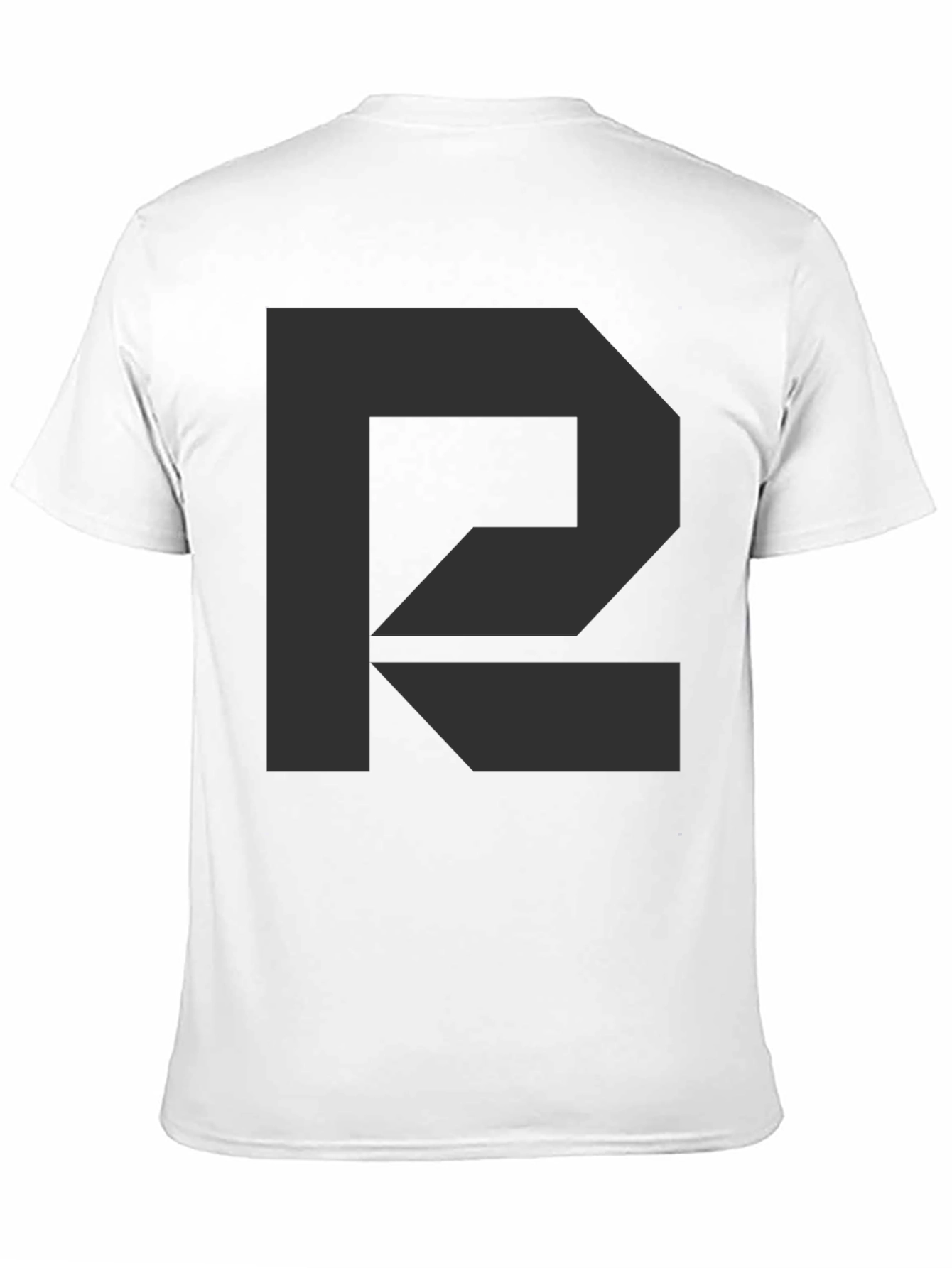 Minimalist Geometric P T-Shirt - Black