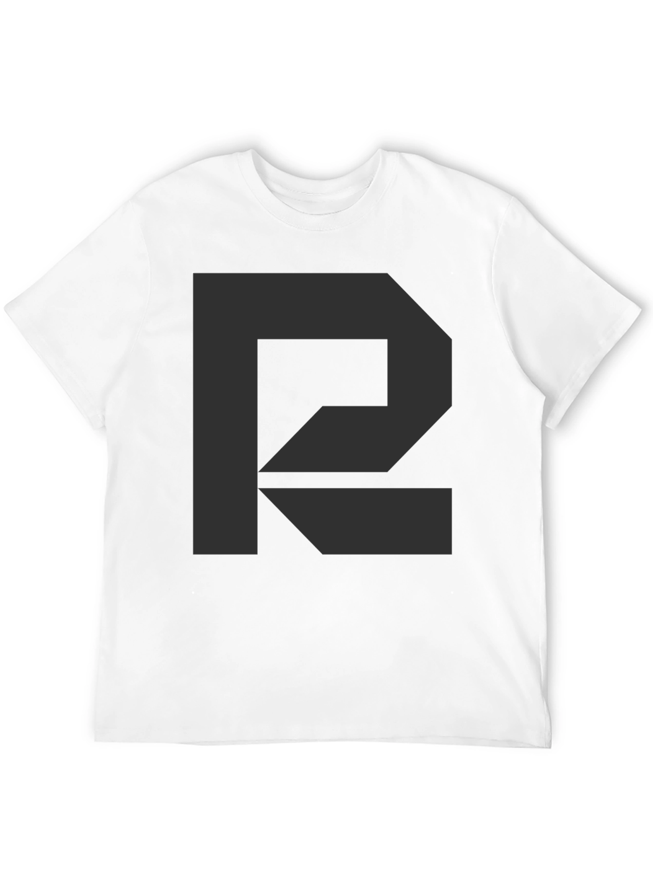 Minimalist Geometric P T-Shirt - Black