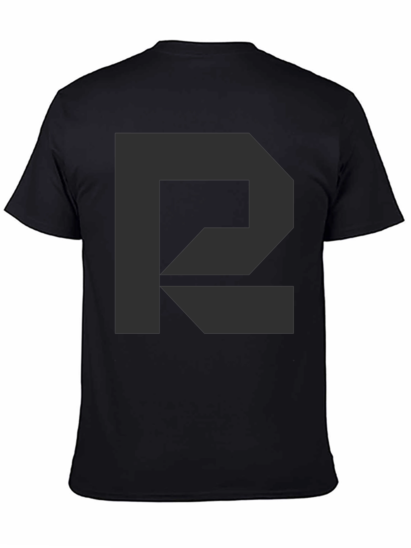 Minimalist Geometric P T-Shirt - Black