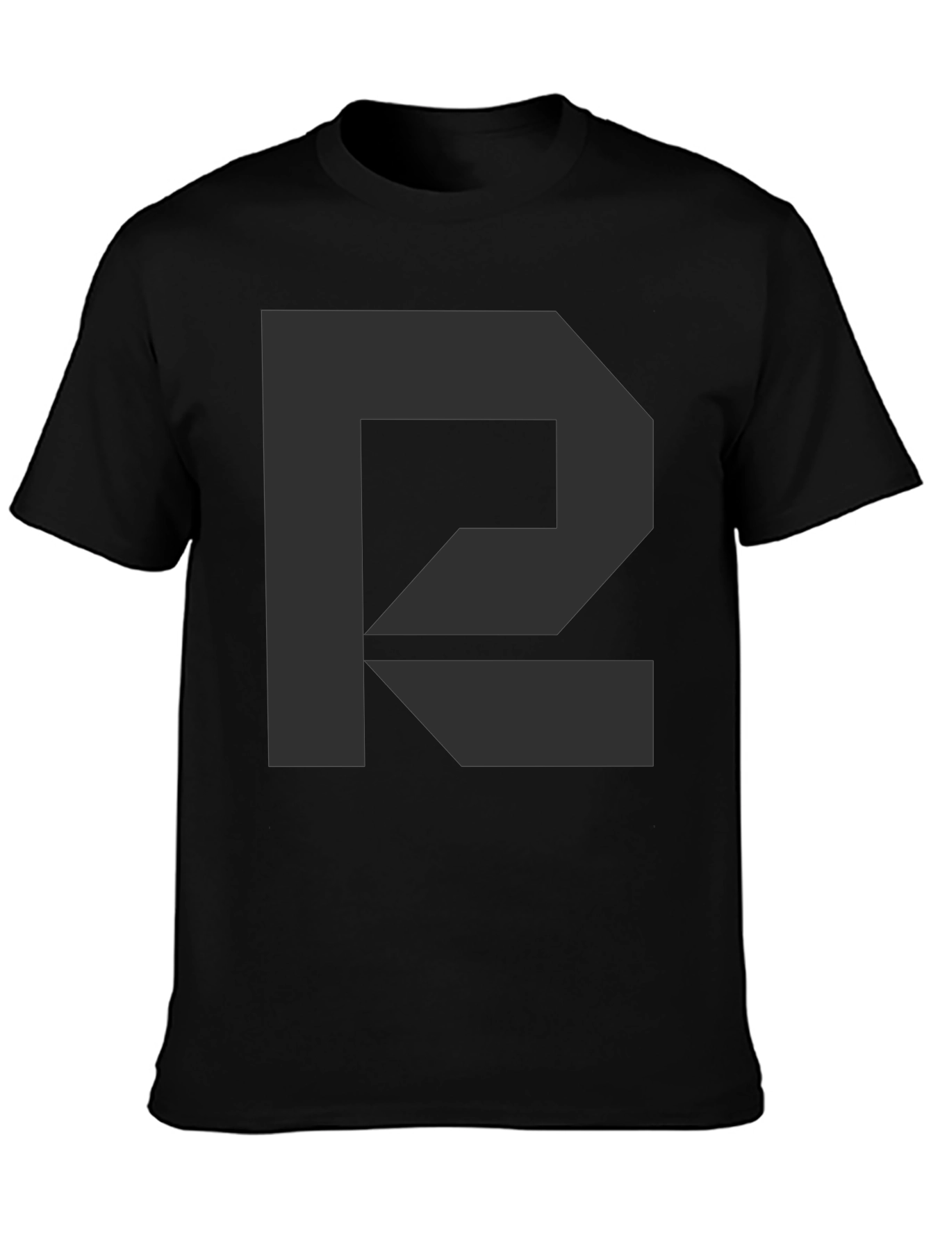 Minimalist Geometric P T-Shirt - Black