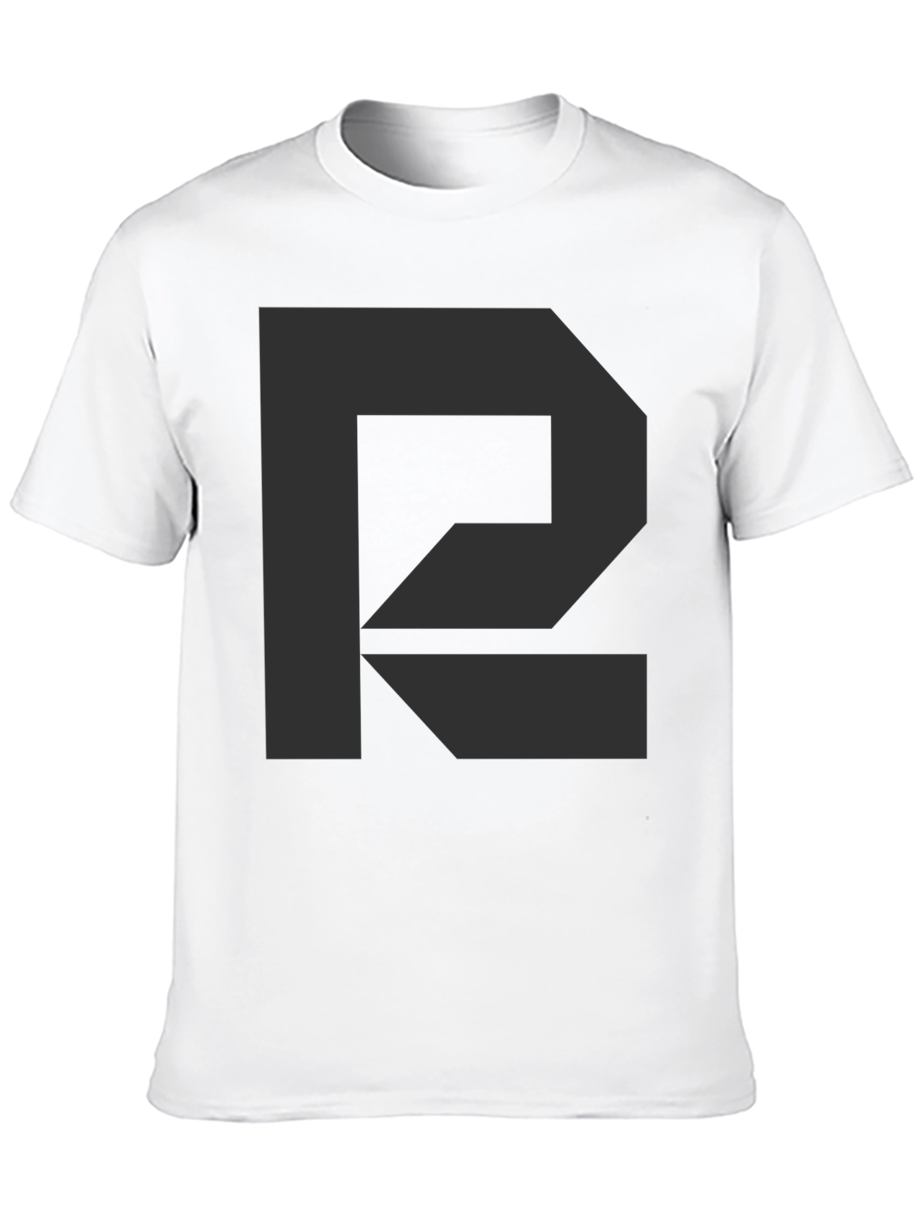 Minimalist Geometric P T-Shirt - Black