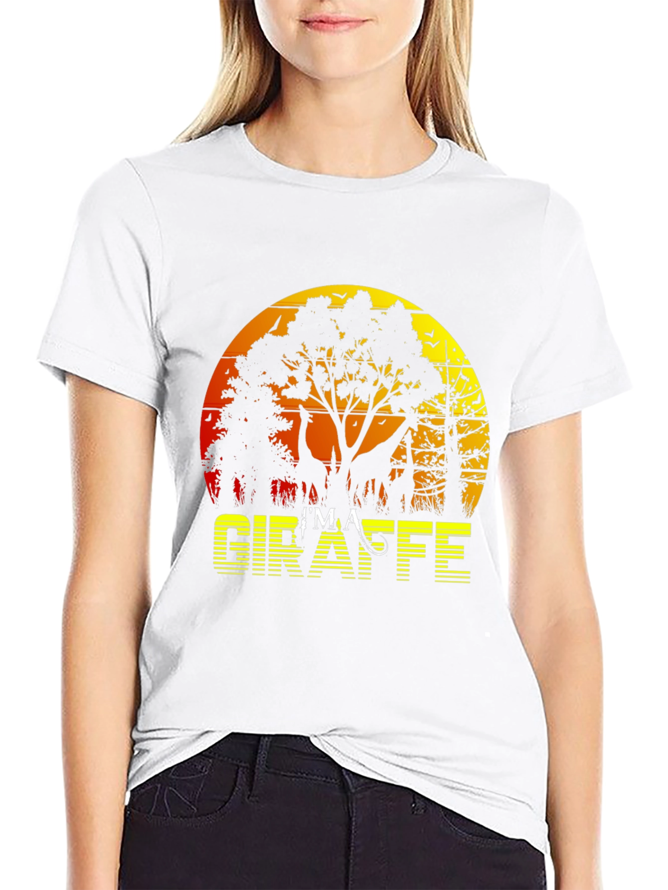 Im a Giraffe Sunset Graphic Tee