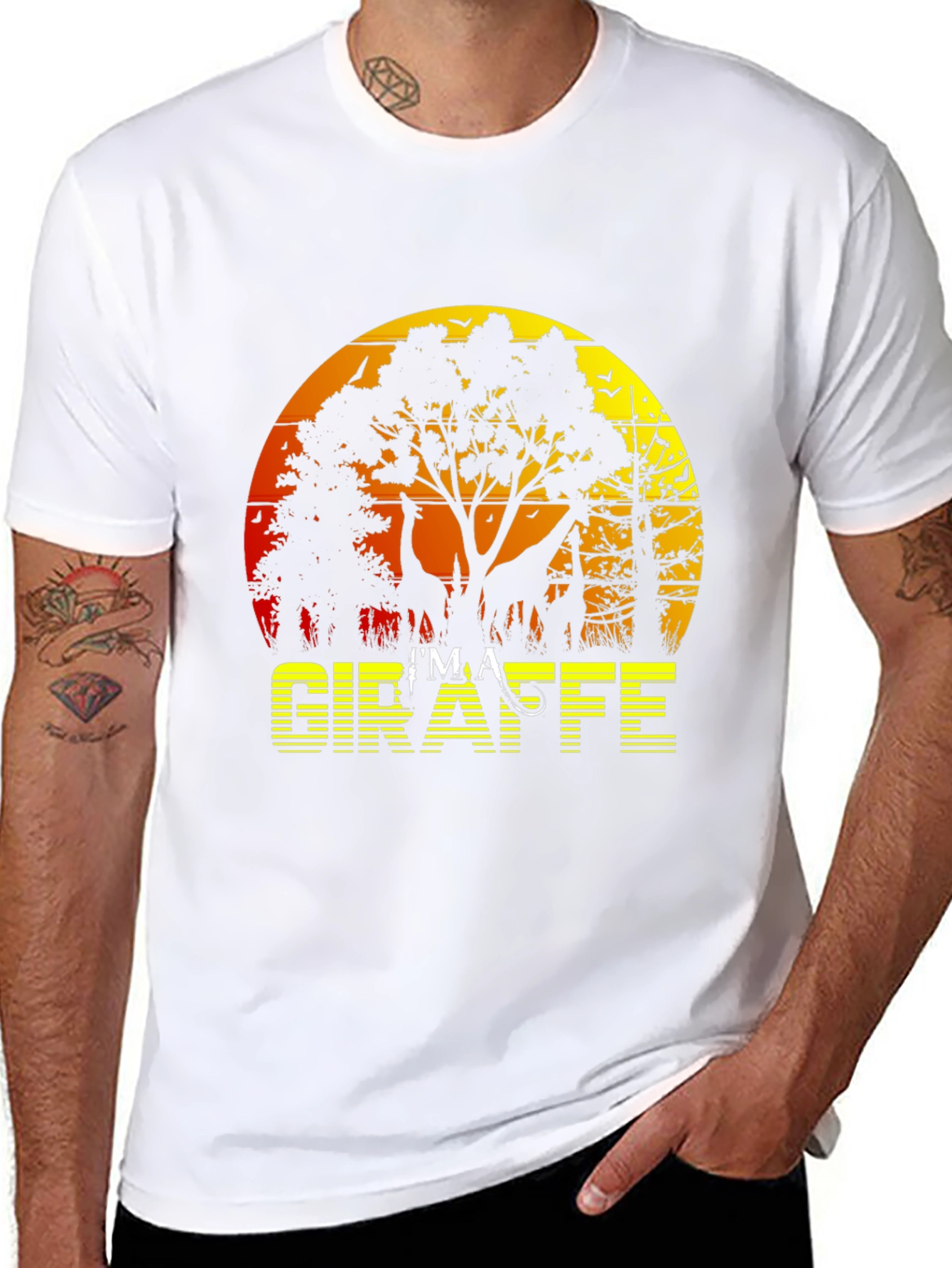 Im a Giraffe Sunset Graphic Tee