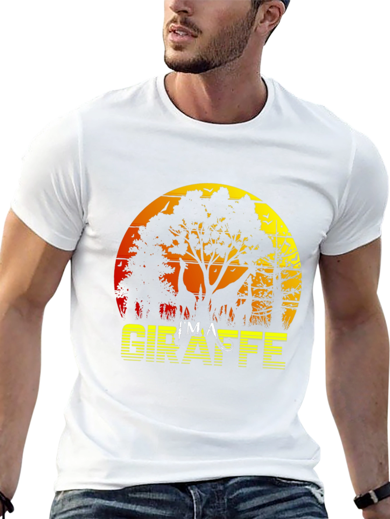 Im a Giraffe Sunset Graphic Tee