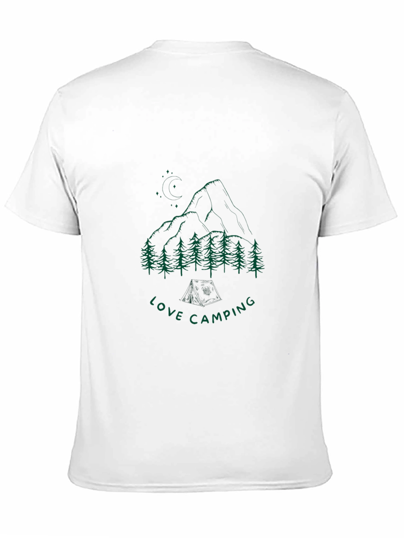Love Camping Graphic Tee - Black Cotton Comfort