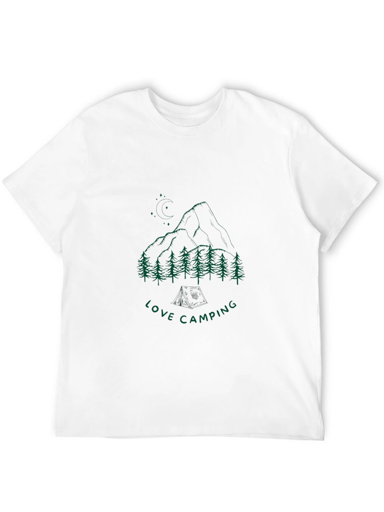 Love Camping Graphic Tee - Black Cotton Comfort