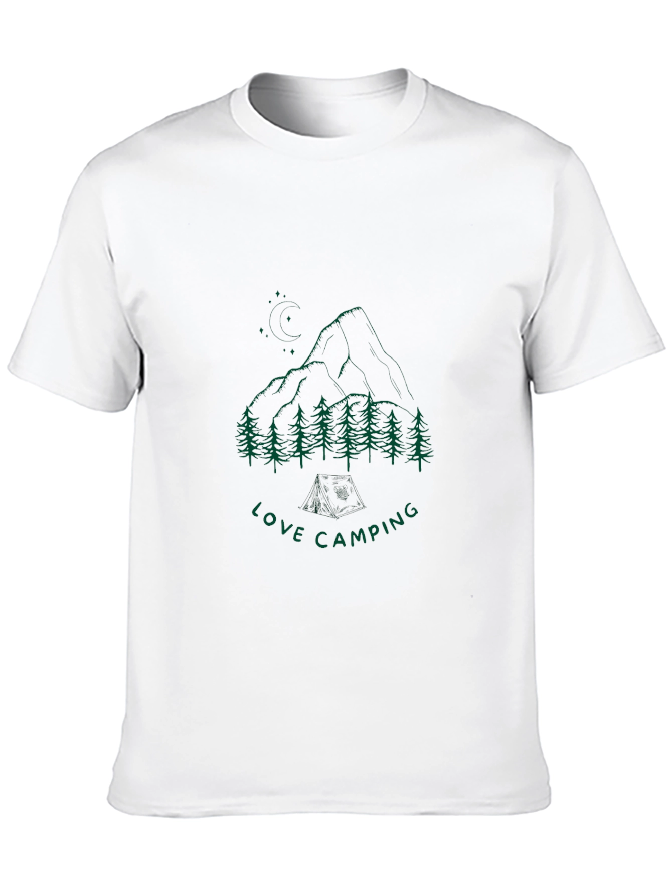Love Camping Graphic Tee - Black Cotton Comfort