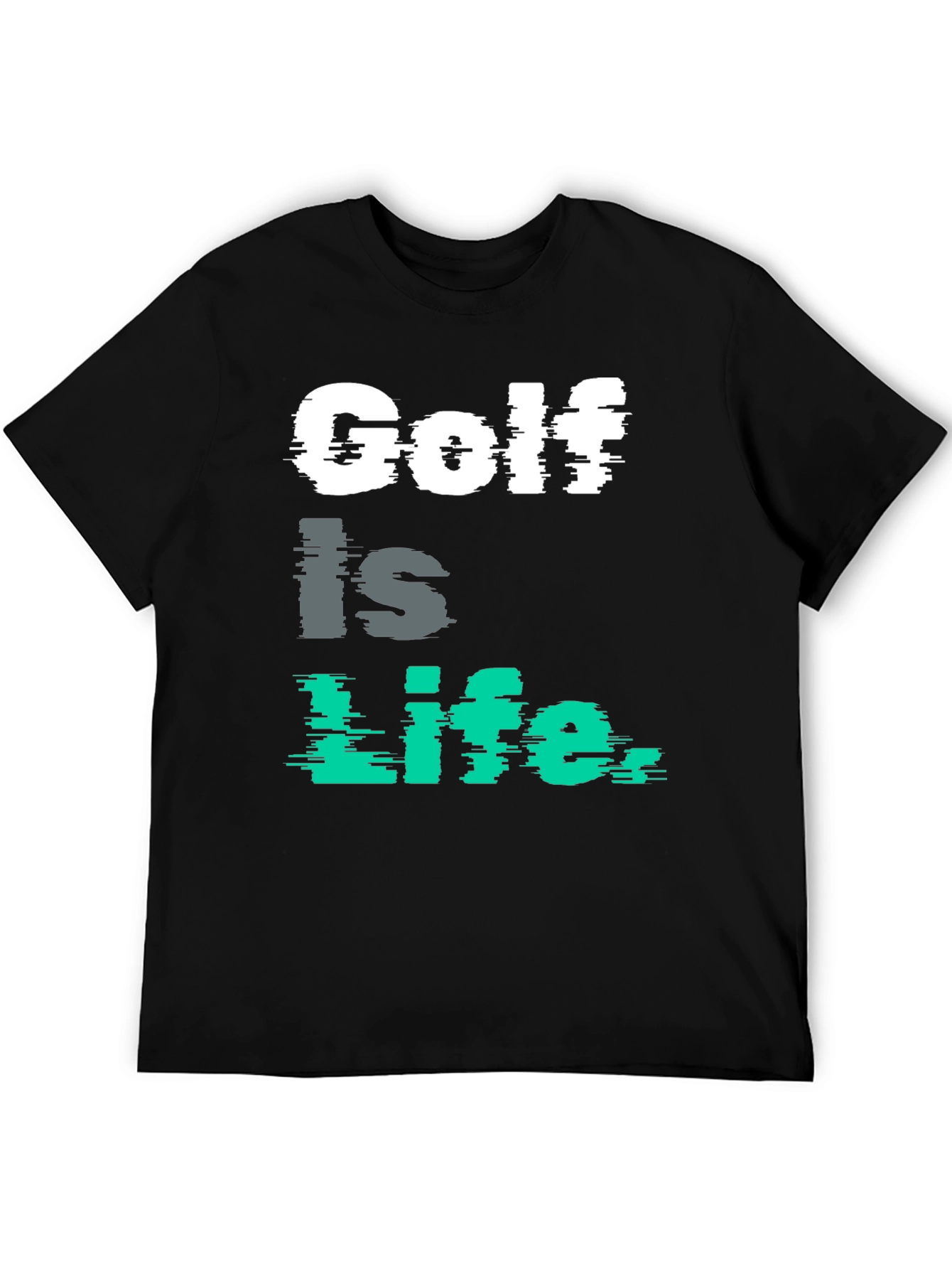 Golf is Life Graphic Tee - Black Cotton T-Shirt