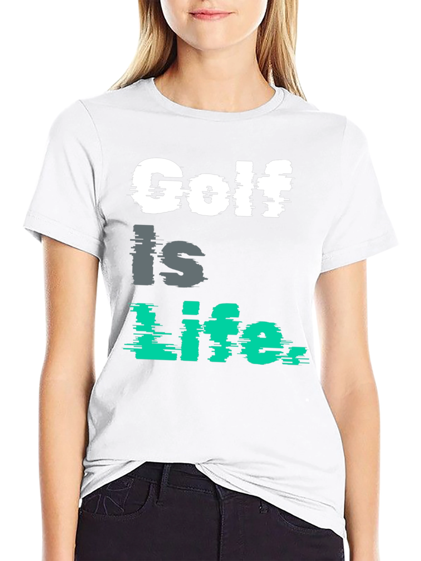Golf is Life Graphic Tee - Black Cotton T-Shirt