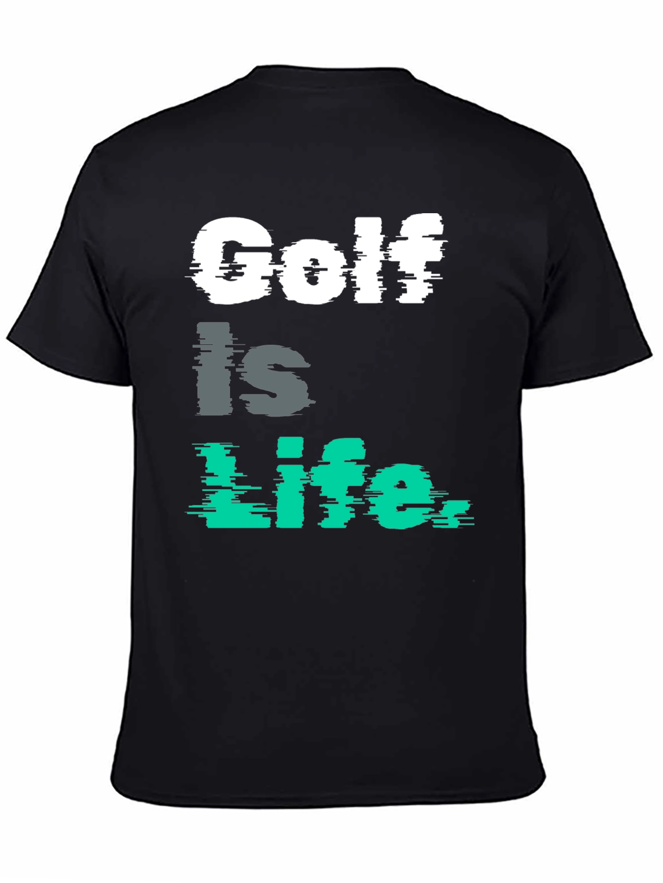 Golf is Life Graphic Tee - Black Cotton T-Shirt