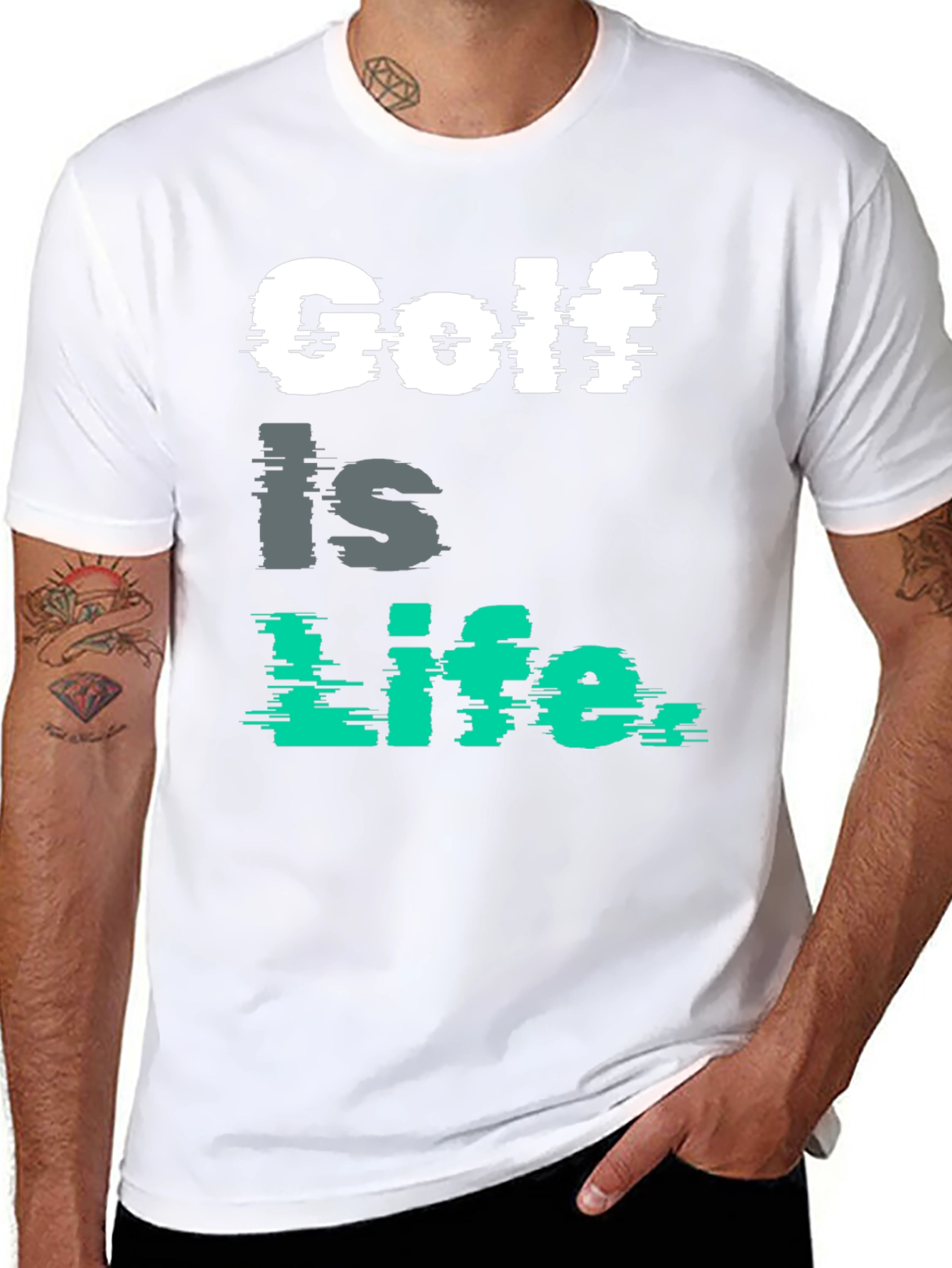 Golf is Life Graphic Tee - Black Cotton T-Shirt