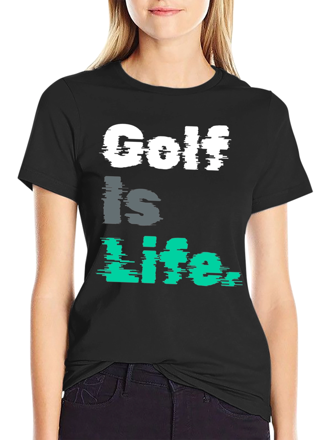 Golf is Life Graphic Tee - Black Cotton T-Shirt