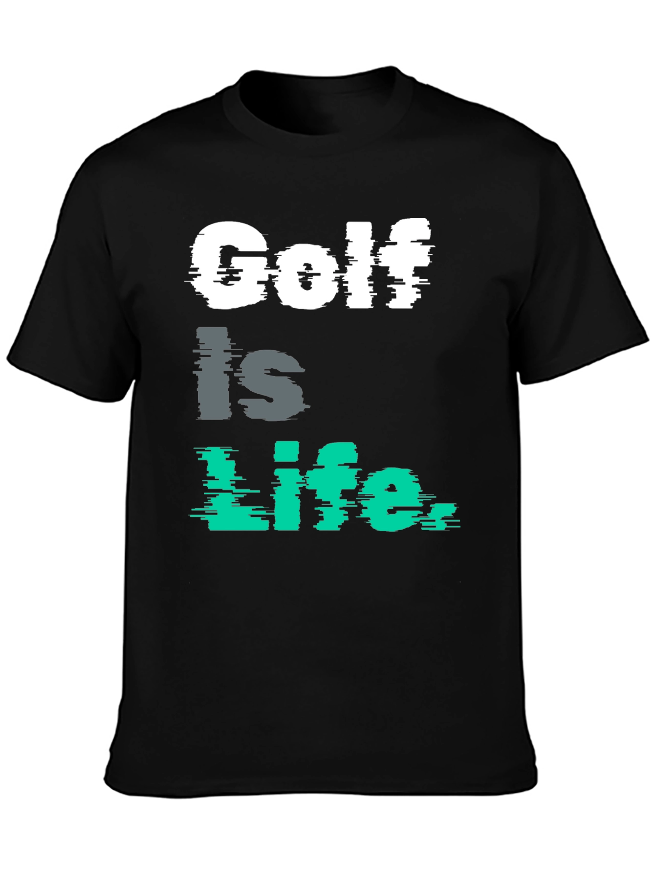 Golf is Life Graphic Tee - Black Cotton T-Shirt