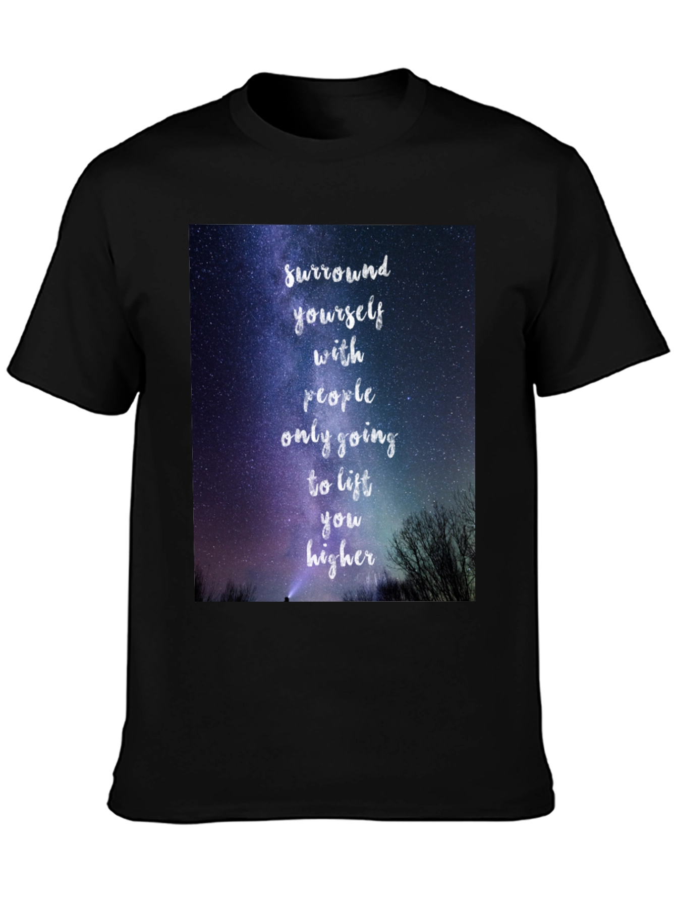 Motivational Starry Night T-Shirt: Lift You Higher