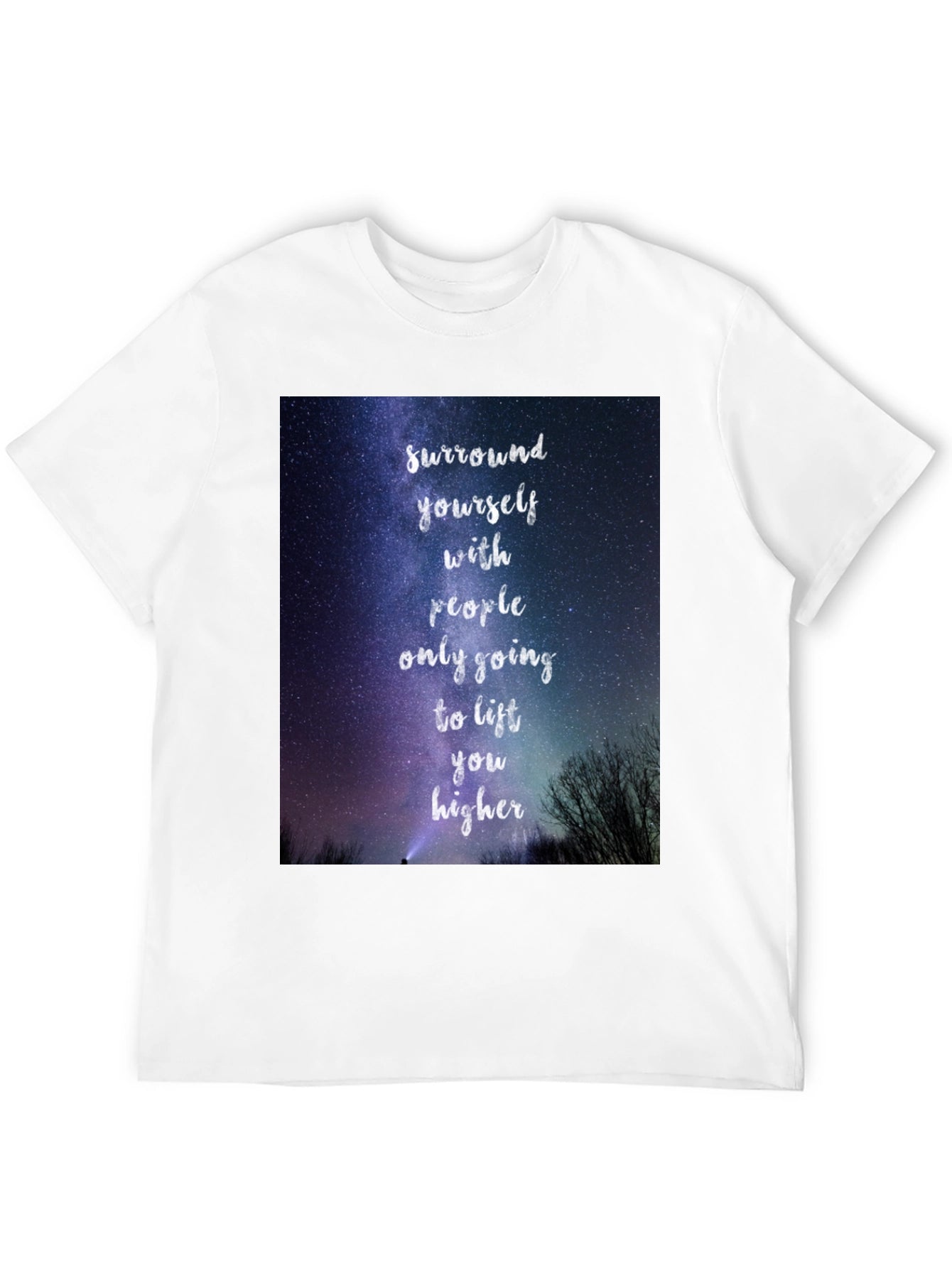 Motivational Starry Night T-Shirt: Lift You Higher