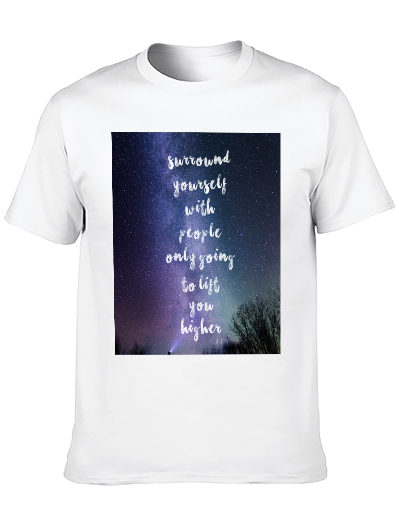 Motivational Starry Night T-Shirt: Lift You Higher