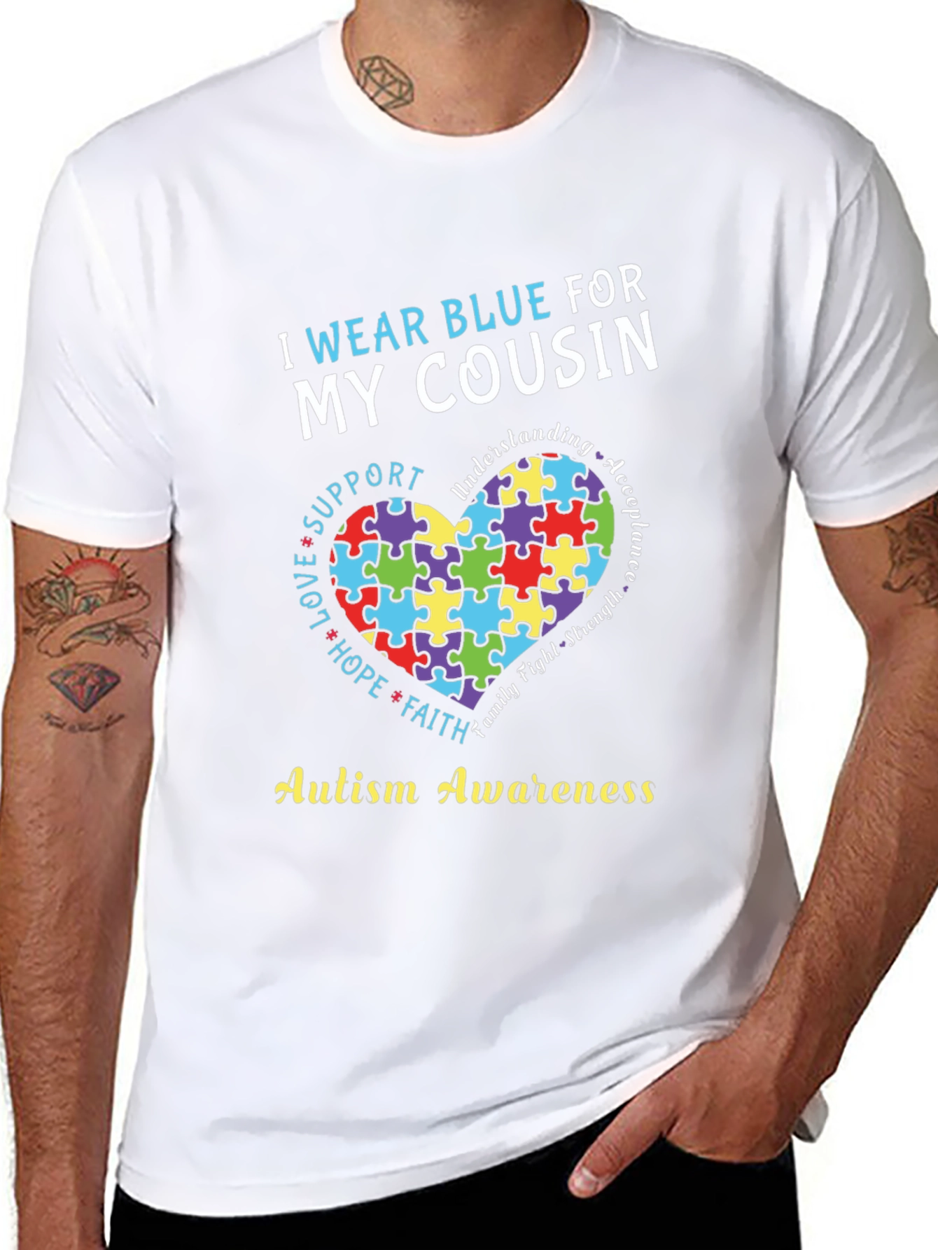 Autism Awareness Cousin Support T-Shirt