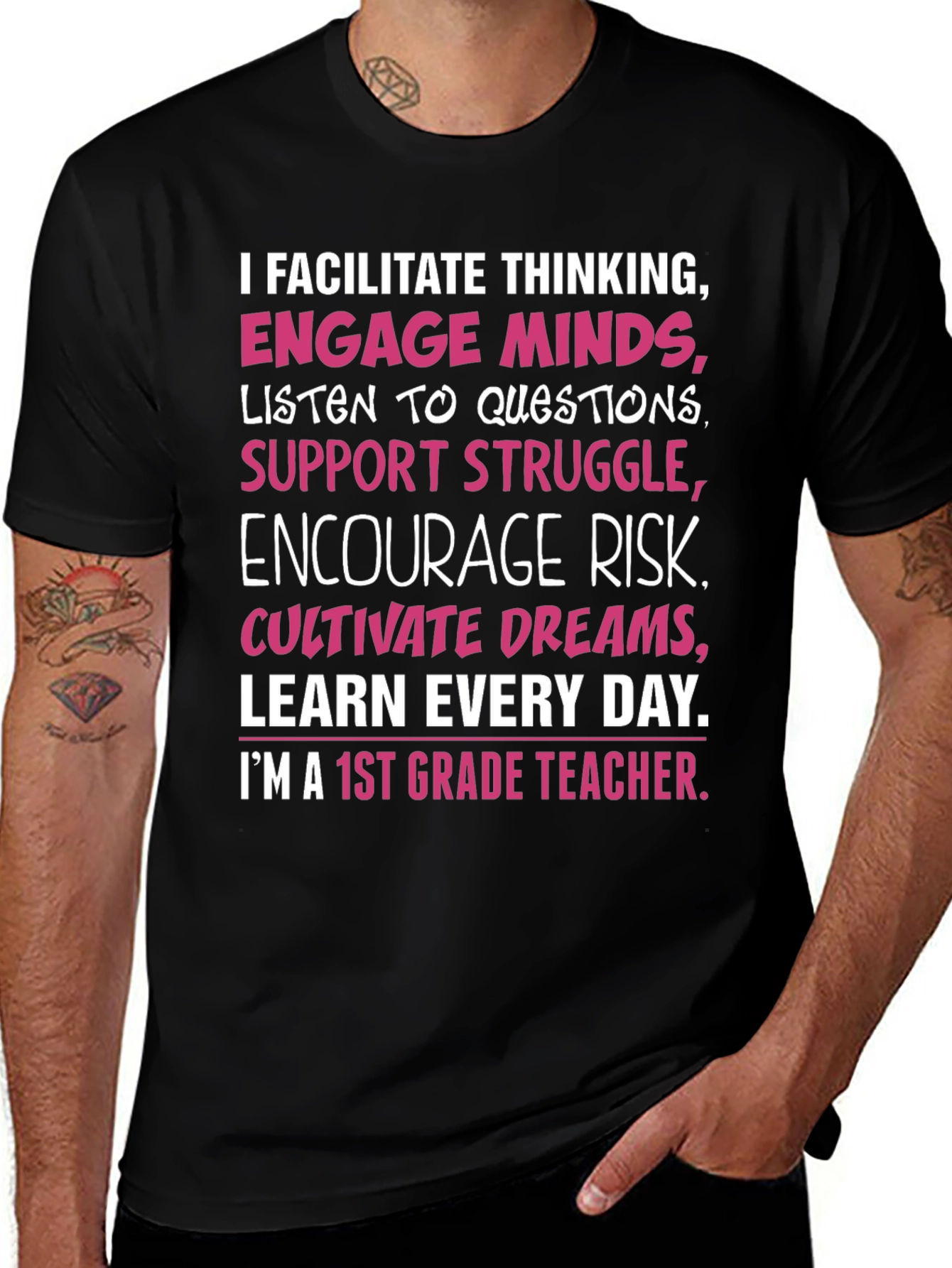 1st Grade Teacher T-Shirt: Facilitate Thinking