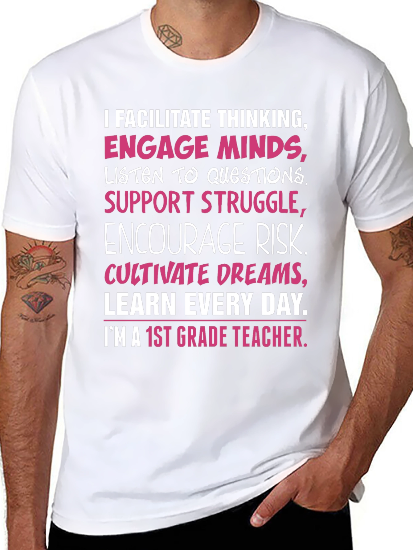 1st Grade Teacher T-Shirt: Facilitate Thinking