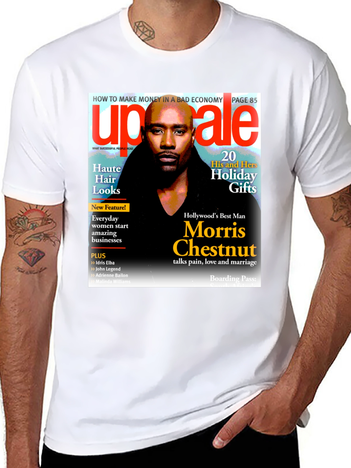 Morris Chestnut Magazine Cover T-Shirt