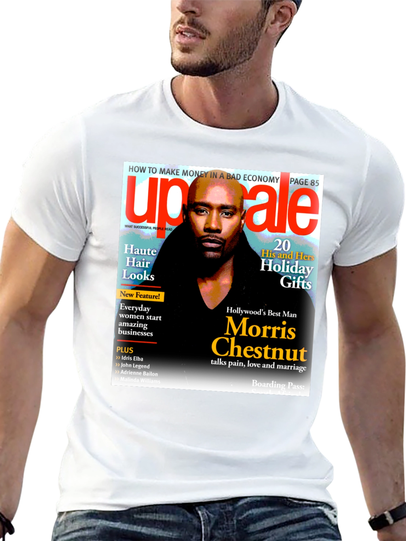 Morris Chestnut Magazine Cover T-Shirt