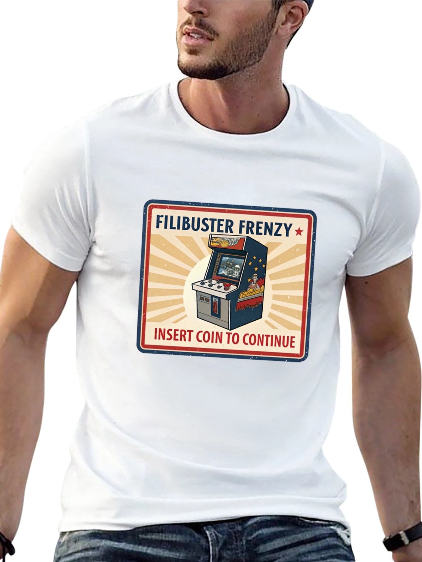 Filibuster Frenzy Retro Arcade T-Shirt