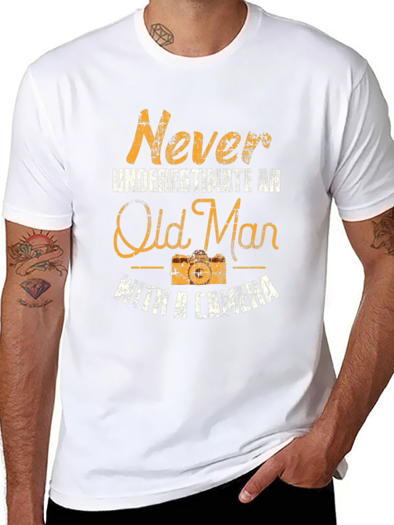 Old Man Camera T-Shirt