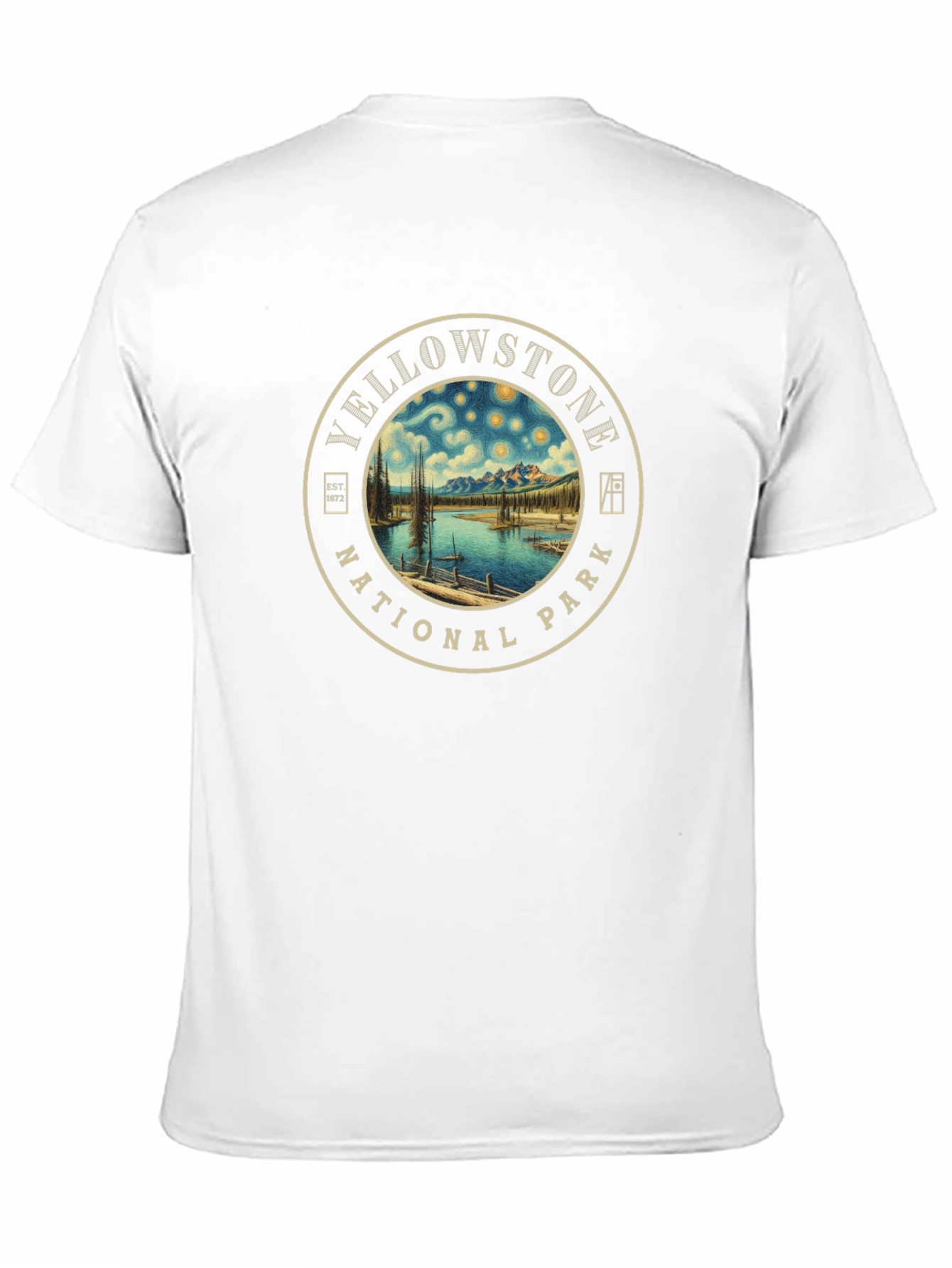 Yellowstone National Park Starry Night T-Shirt