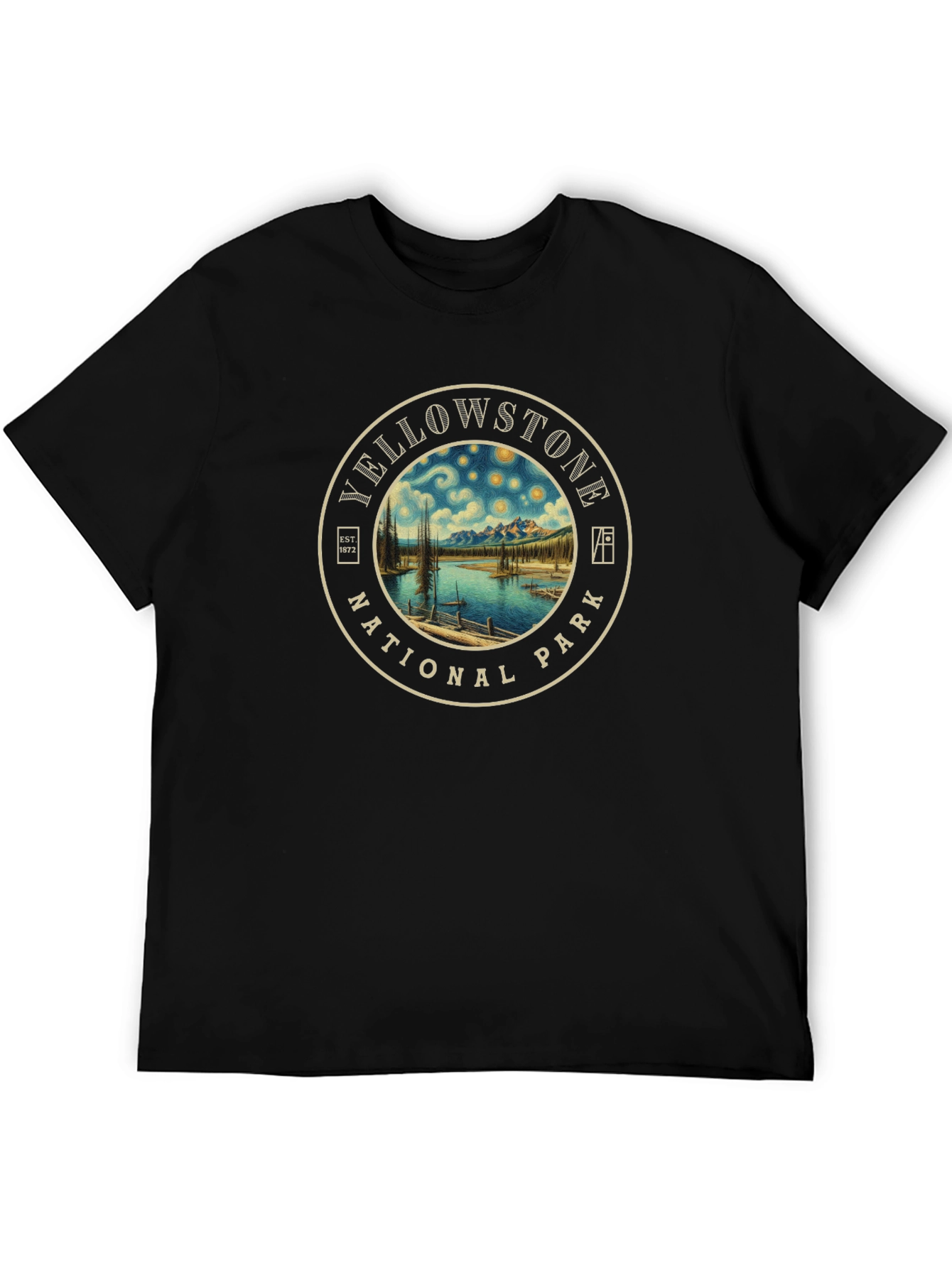 Yellowstone National Park Starry Night T-Shirt