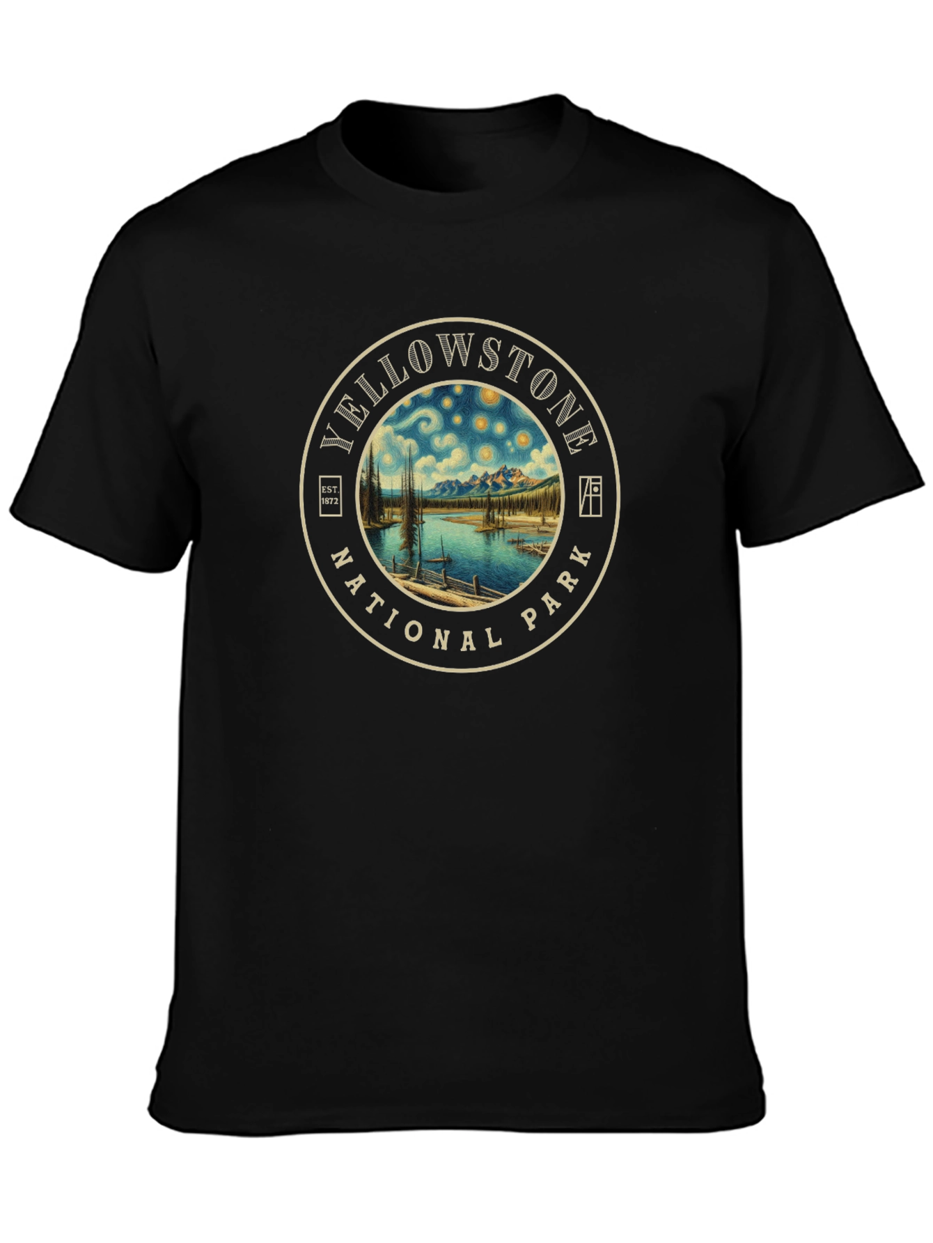 Yellowstone National Park Starry Night T-Shirt
