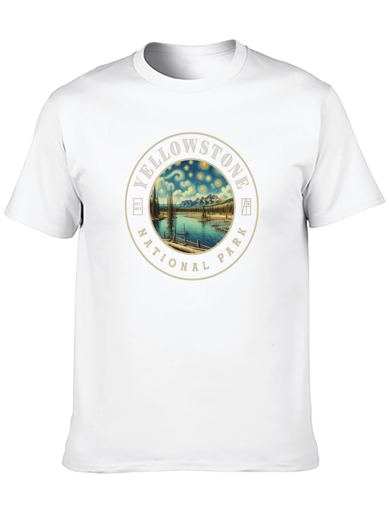 Yellowstone National Park Starry Night T-Shirt