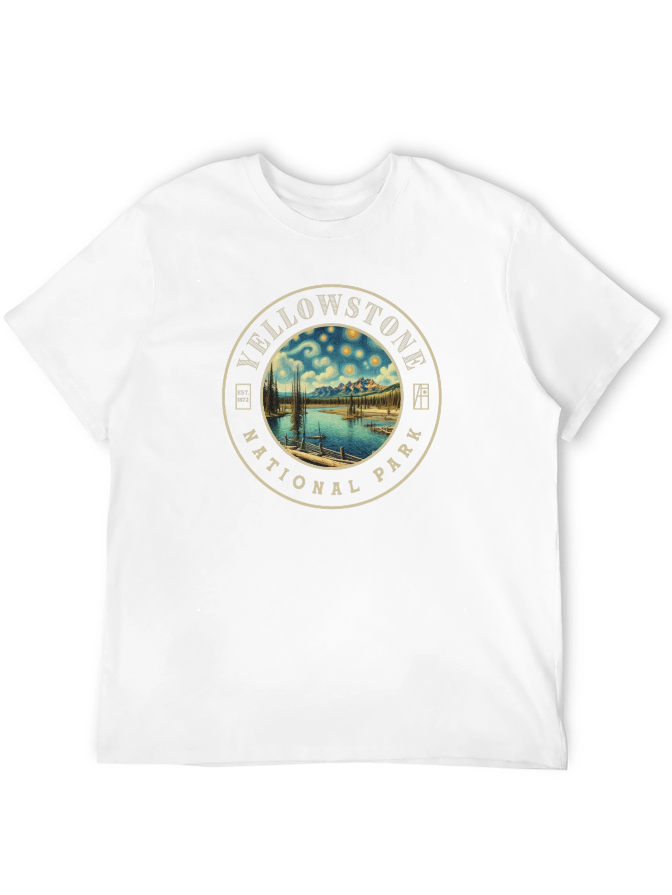 Yellowstone National Park Starry Night T-Shirt