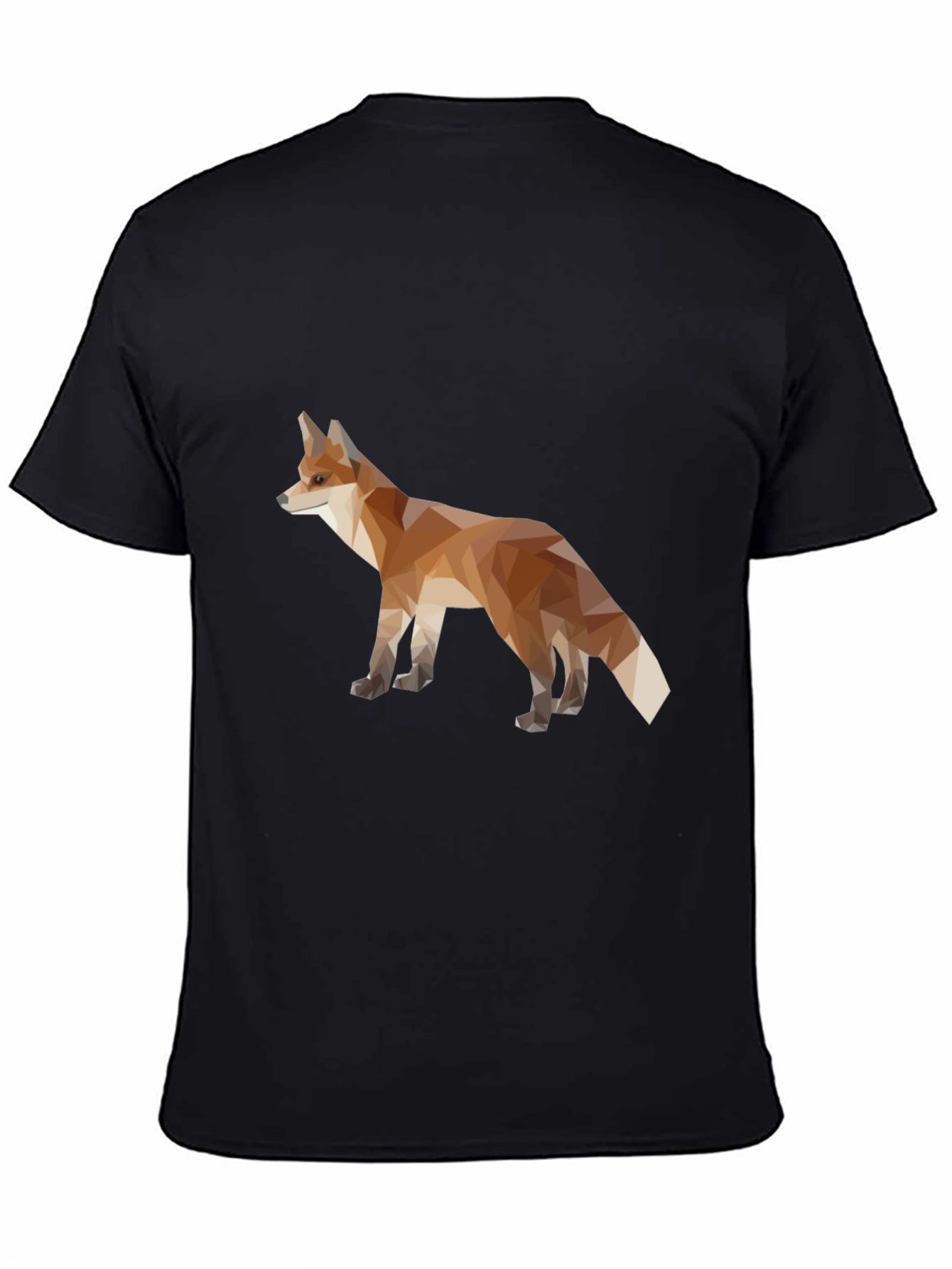 Geometric Fox Graphic Tee - Mens Black T-Shirt