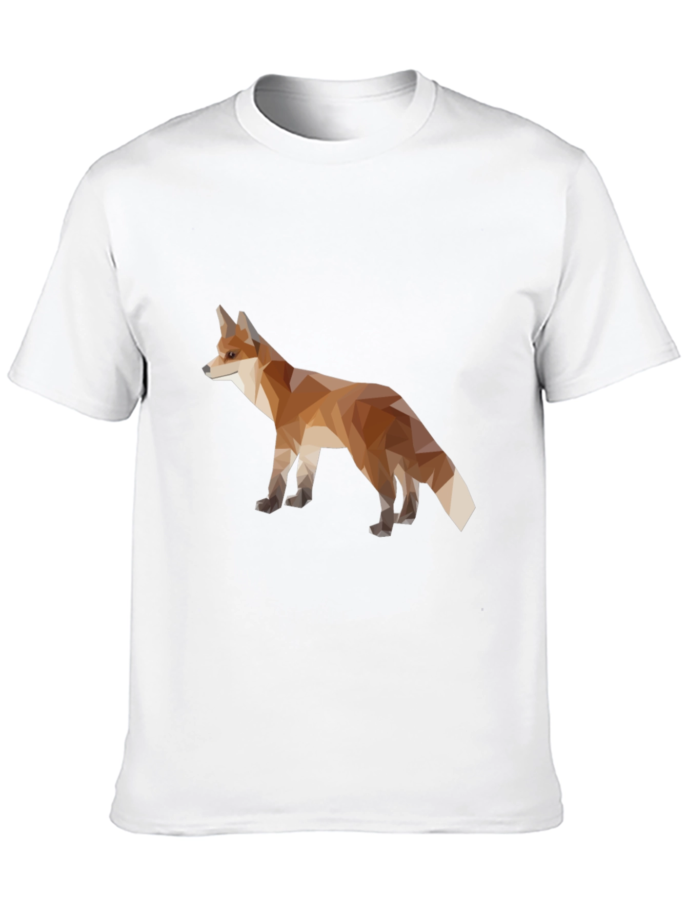 Geometric Fox Graphic Tee - Mens Black T-Shirt