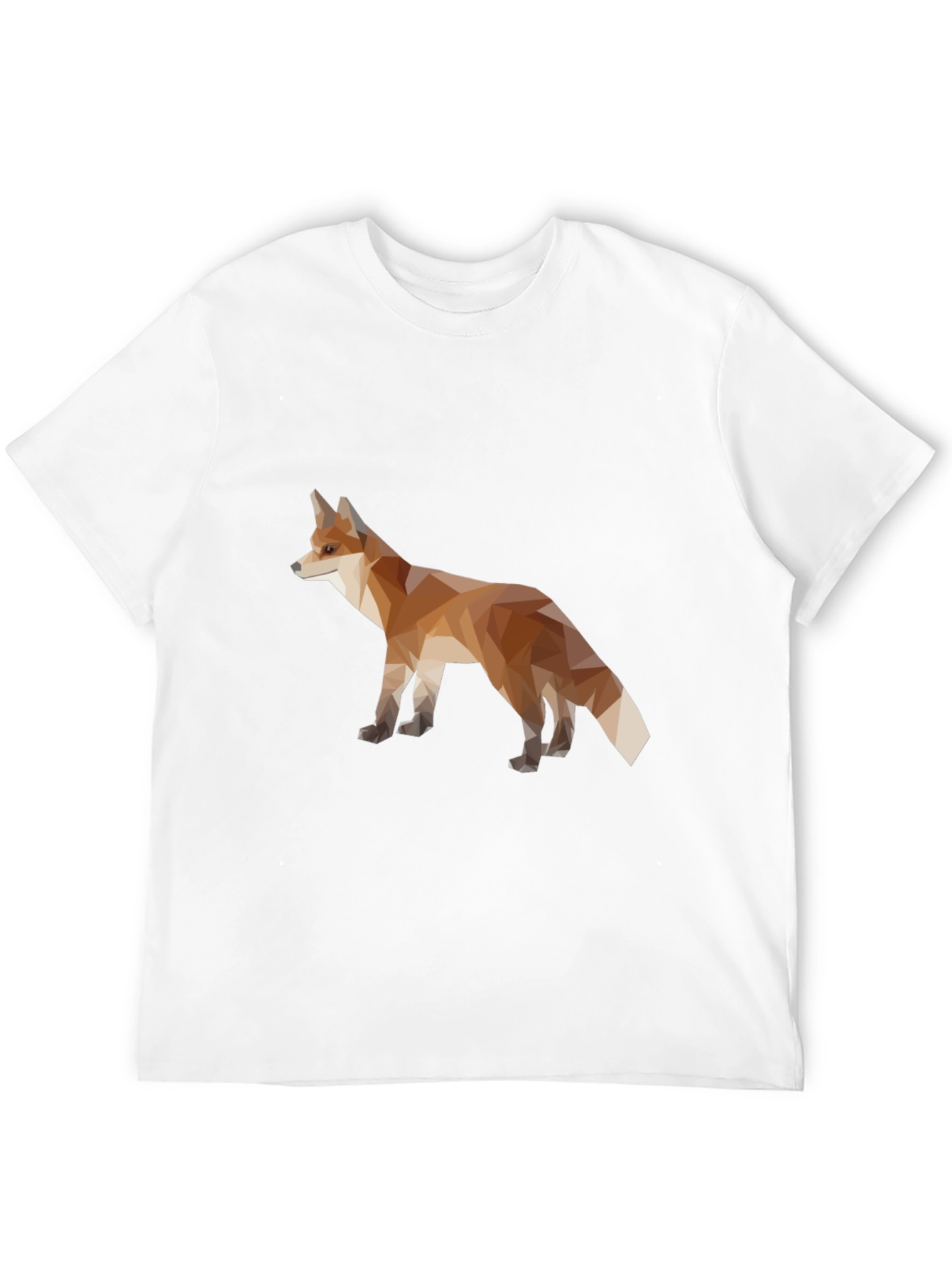 Geometric Fox Graphic Tee - Mens Black T-Shirt