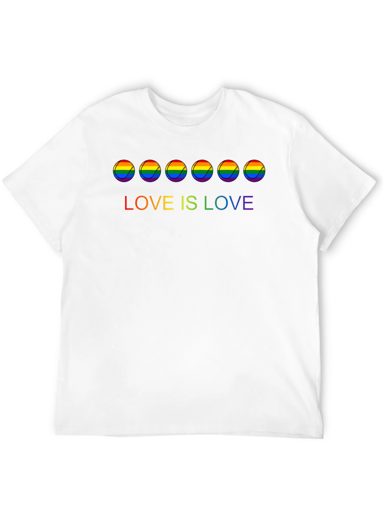 Love is Love Rainbow Tennis Ball T-Shirt