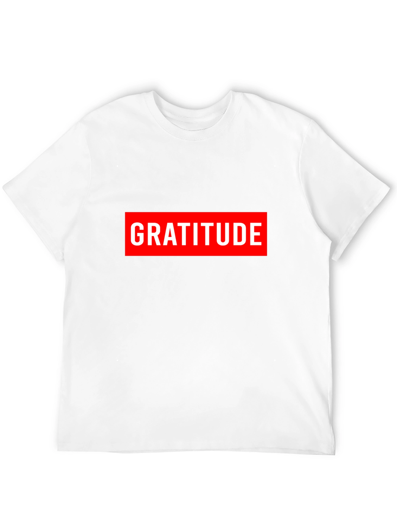 Gratitude Graphic Tee - Red & White on Black