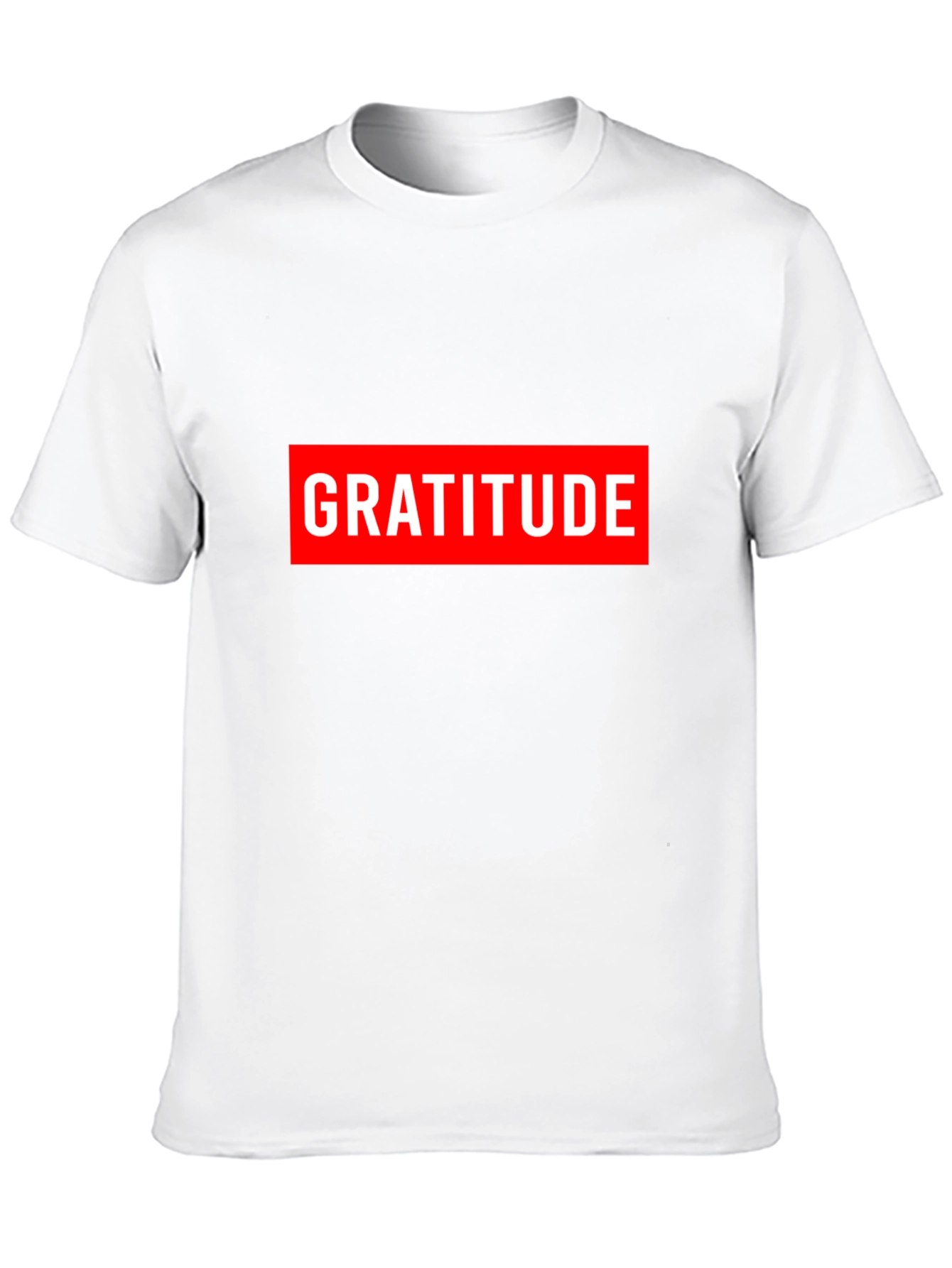 Gratitude Graphic Tee - Red & White on Black