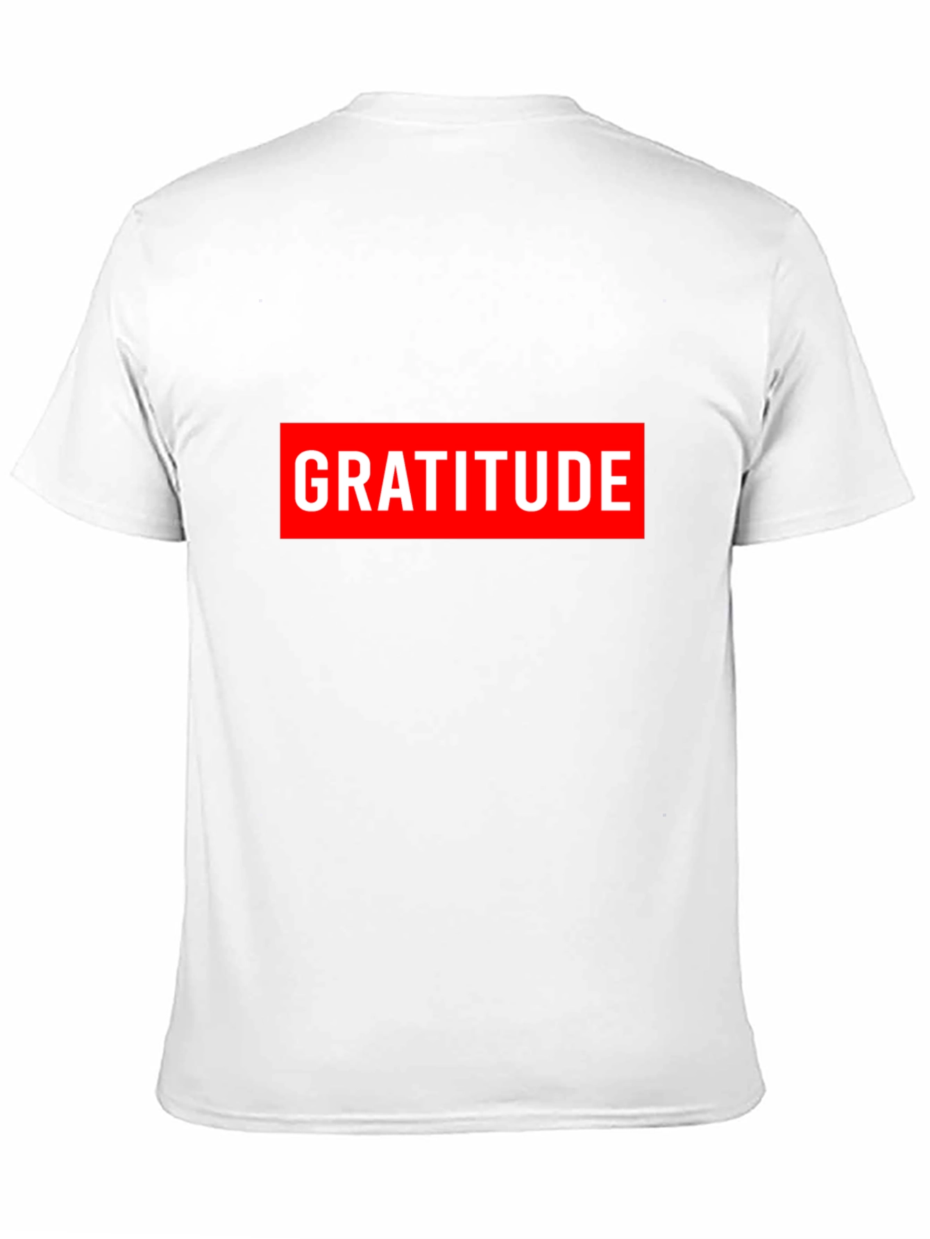 Gratitude Graphic Tee - Red & White on Black